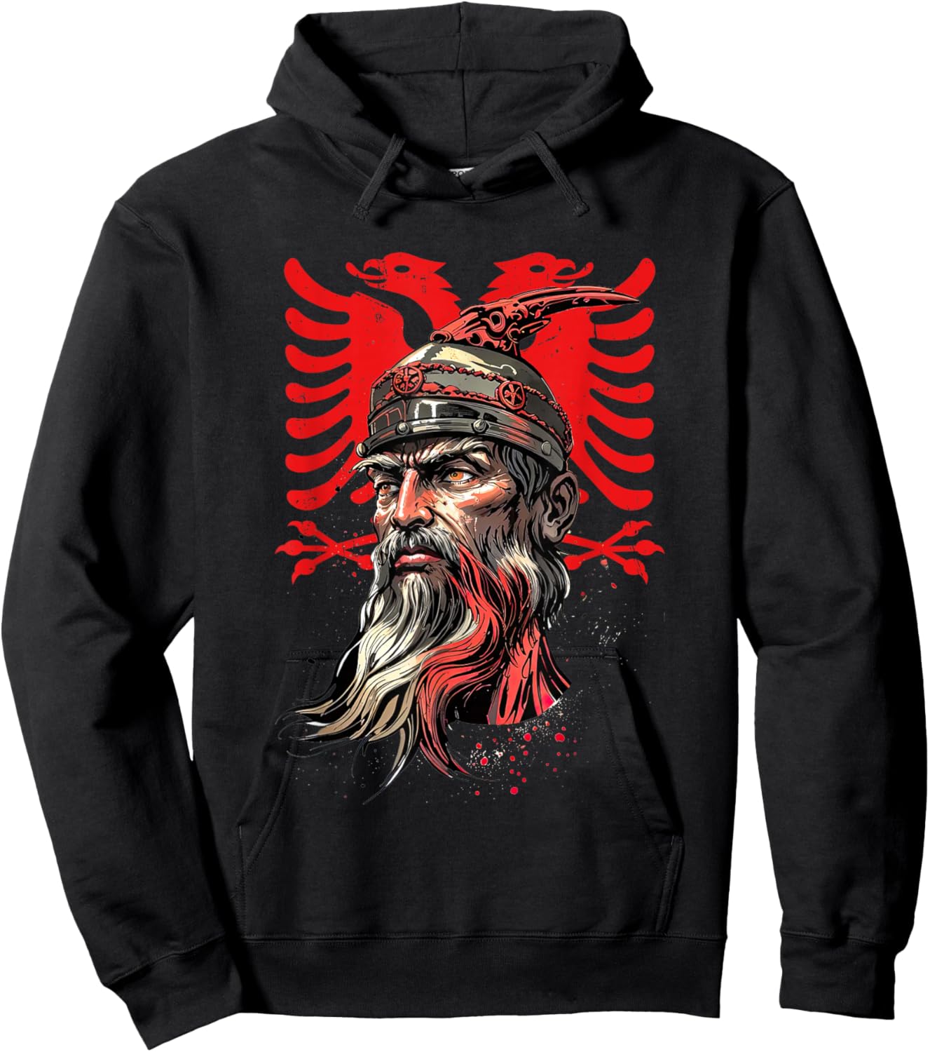 Skanderbeg Albania and Kosovo flag for a proud Albanian Hoodie - Hoodie | Black