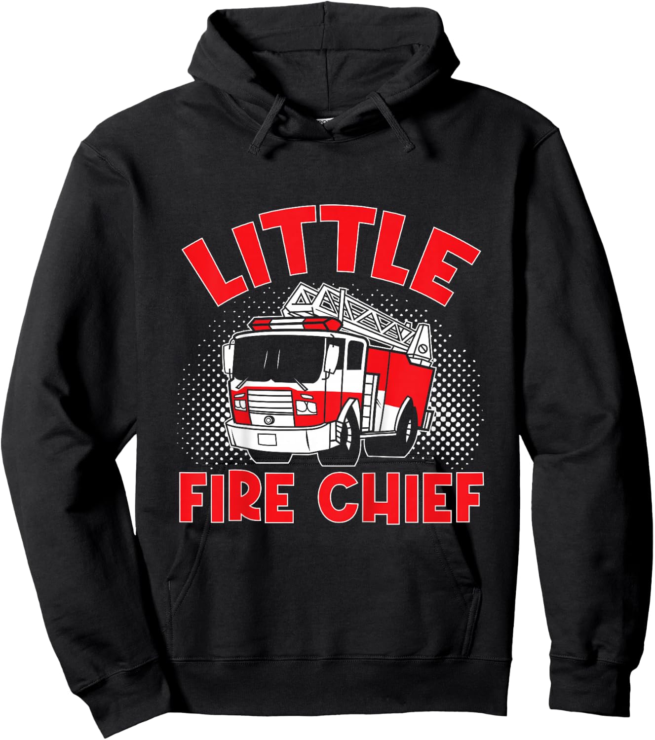 Fire Truck Kids Firefighter Little Fire Chief Hoodie - Hoodie | Black