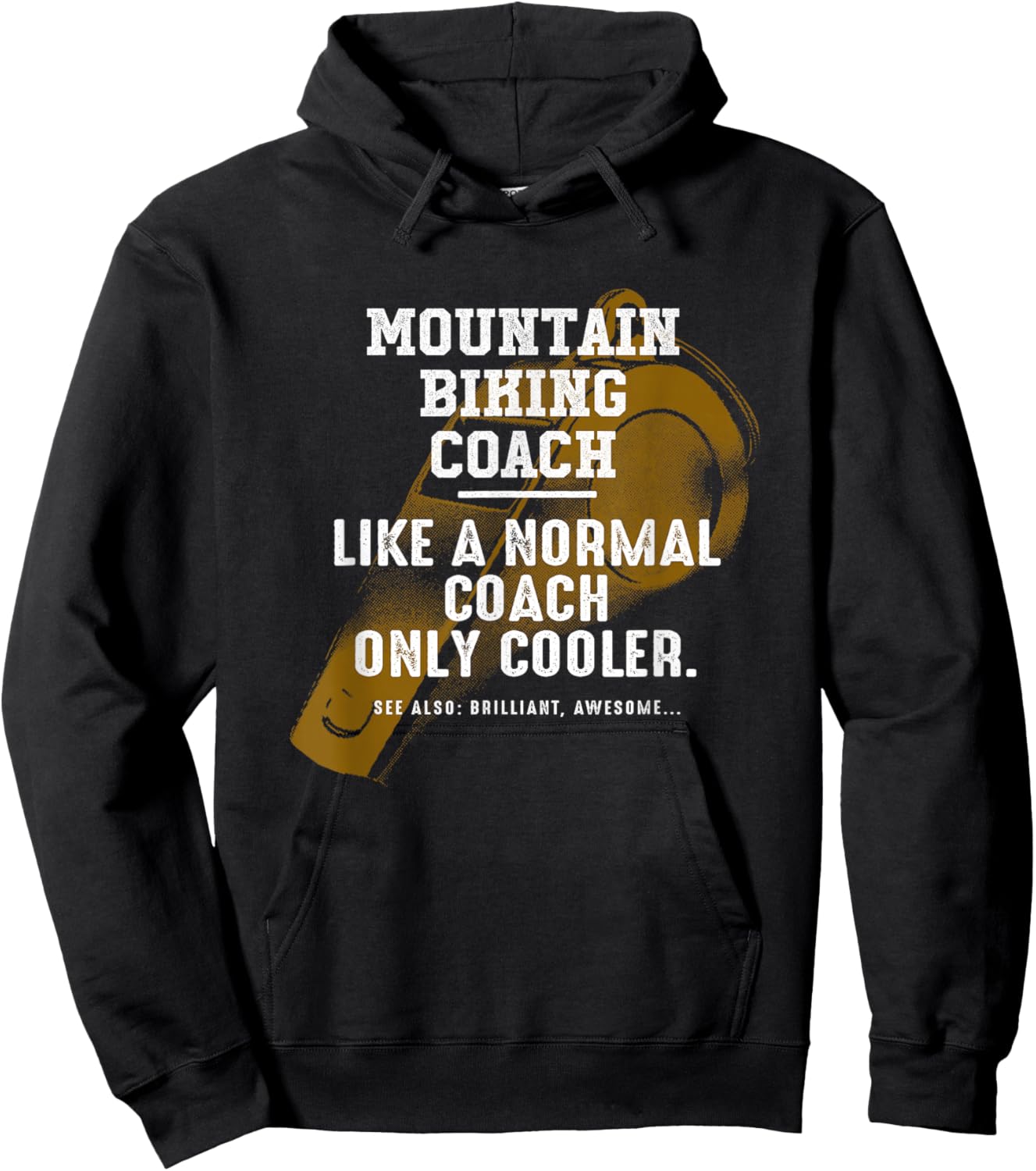 Mountain Biking Coach Like a Normal Coach Biker Funny MTB Hoodie - Hoodie | Black