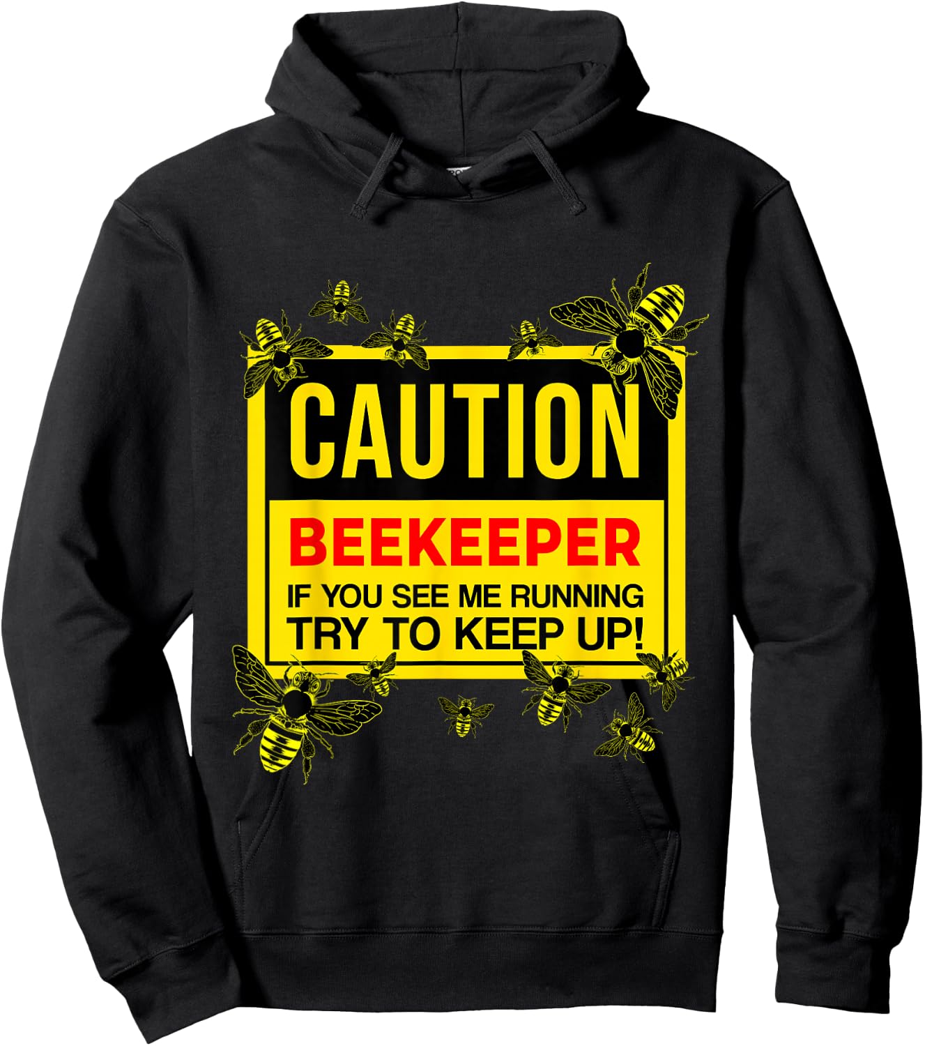 Caution Beekeeper Beekeeping Hoodie - Hoodie | Black
