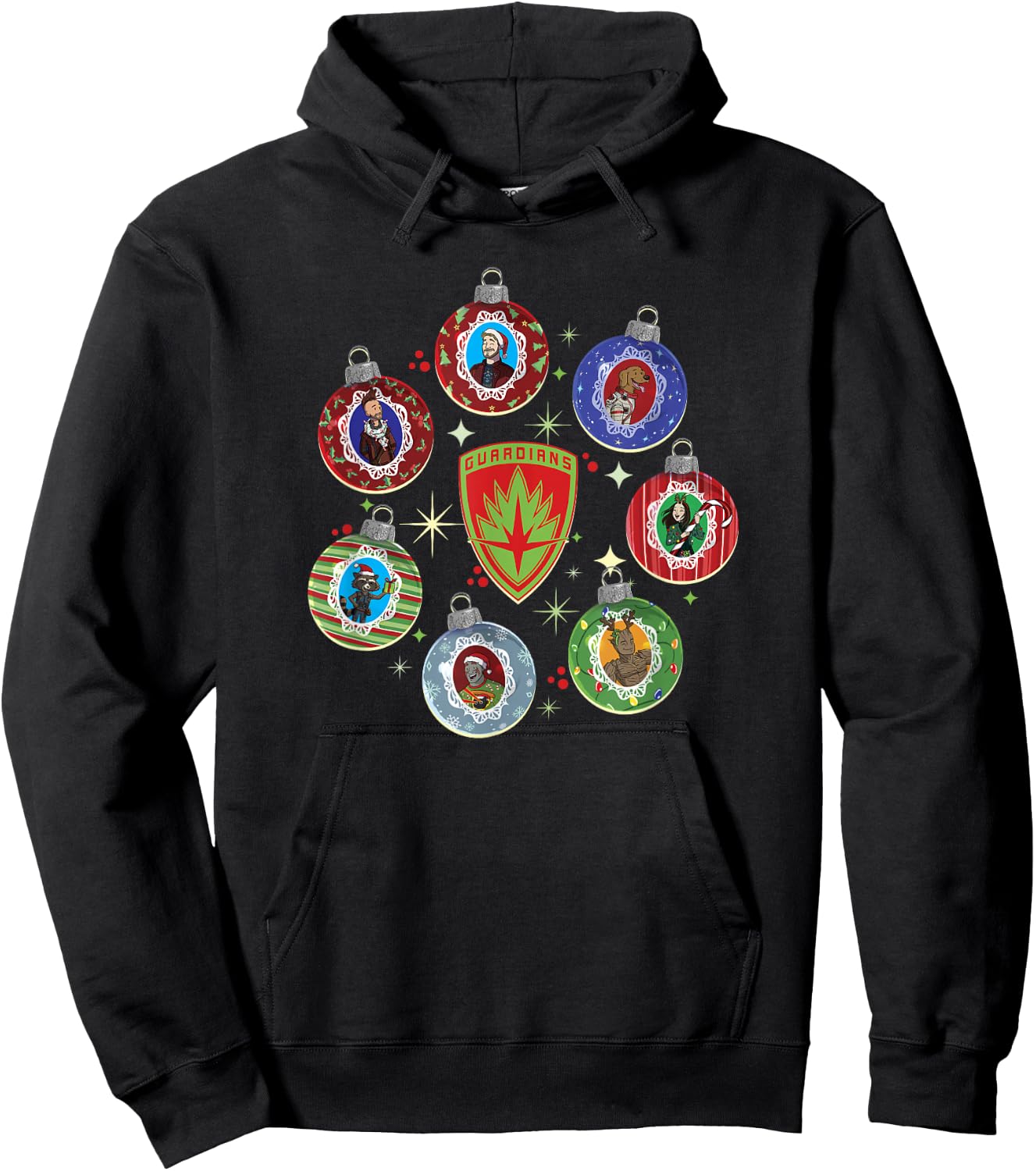 Marvel Guardians of the Galaxy Holiday Special Ornamental Hoodie - Hoodie | Black