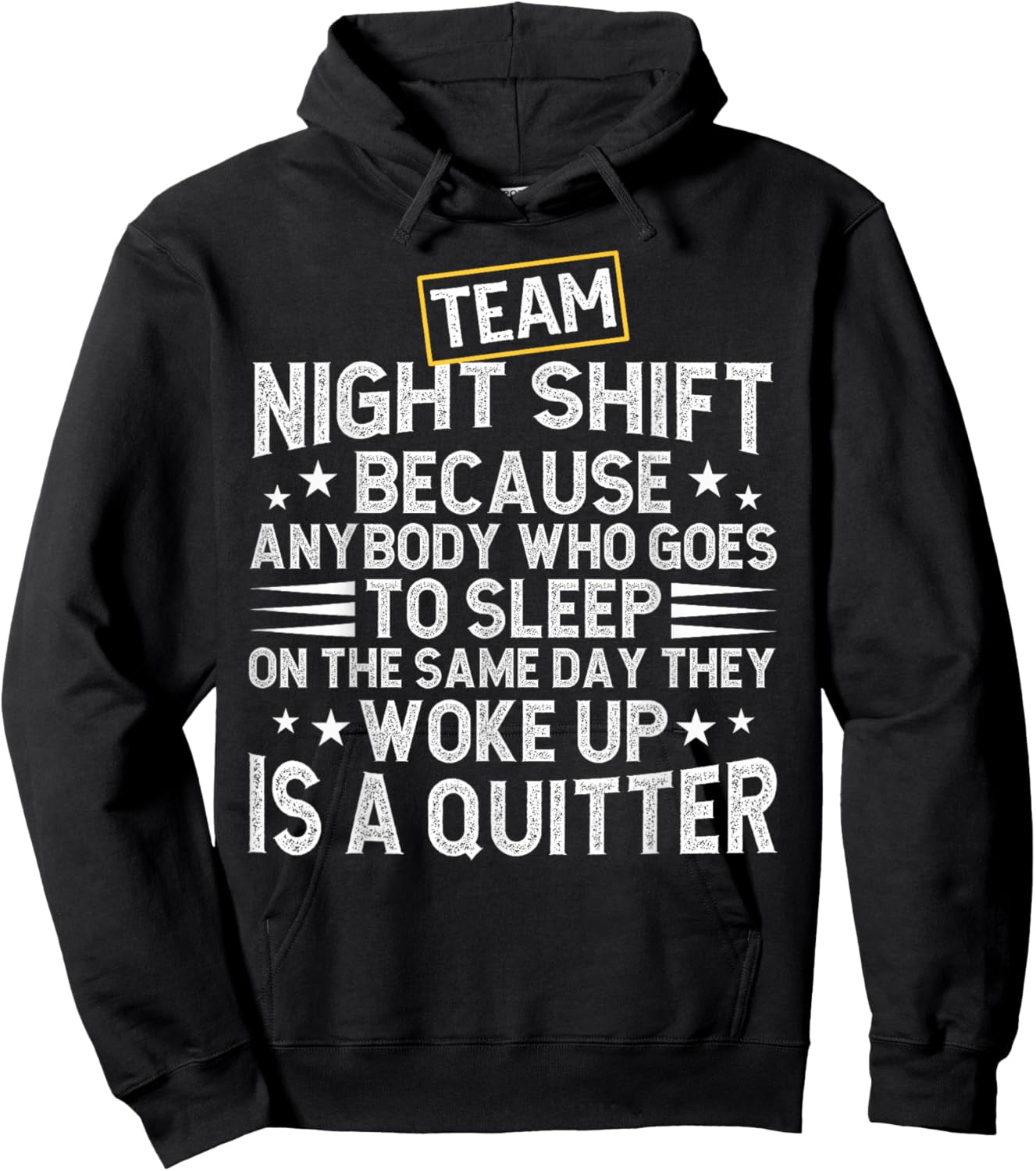Team Night Shift Worker Overnight Work Shift Hoodie - Hoodie | Black