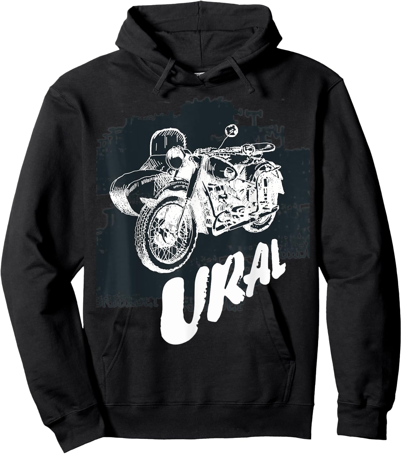 Retro Motorcycle Ural - Vintage Sidecar Motorbike Hoodie - Hoodie | Black
