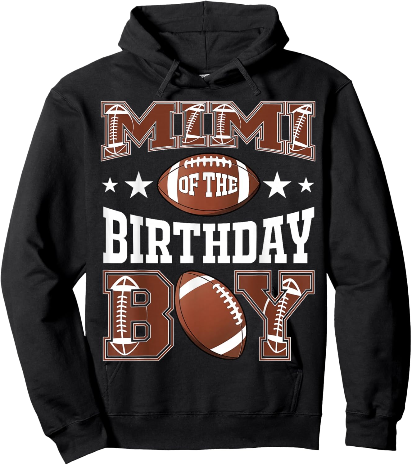 Mimi Of The Birthday Boy Football Game Day Hoodie - Hoodie | Black