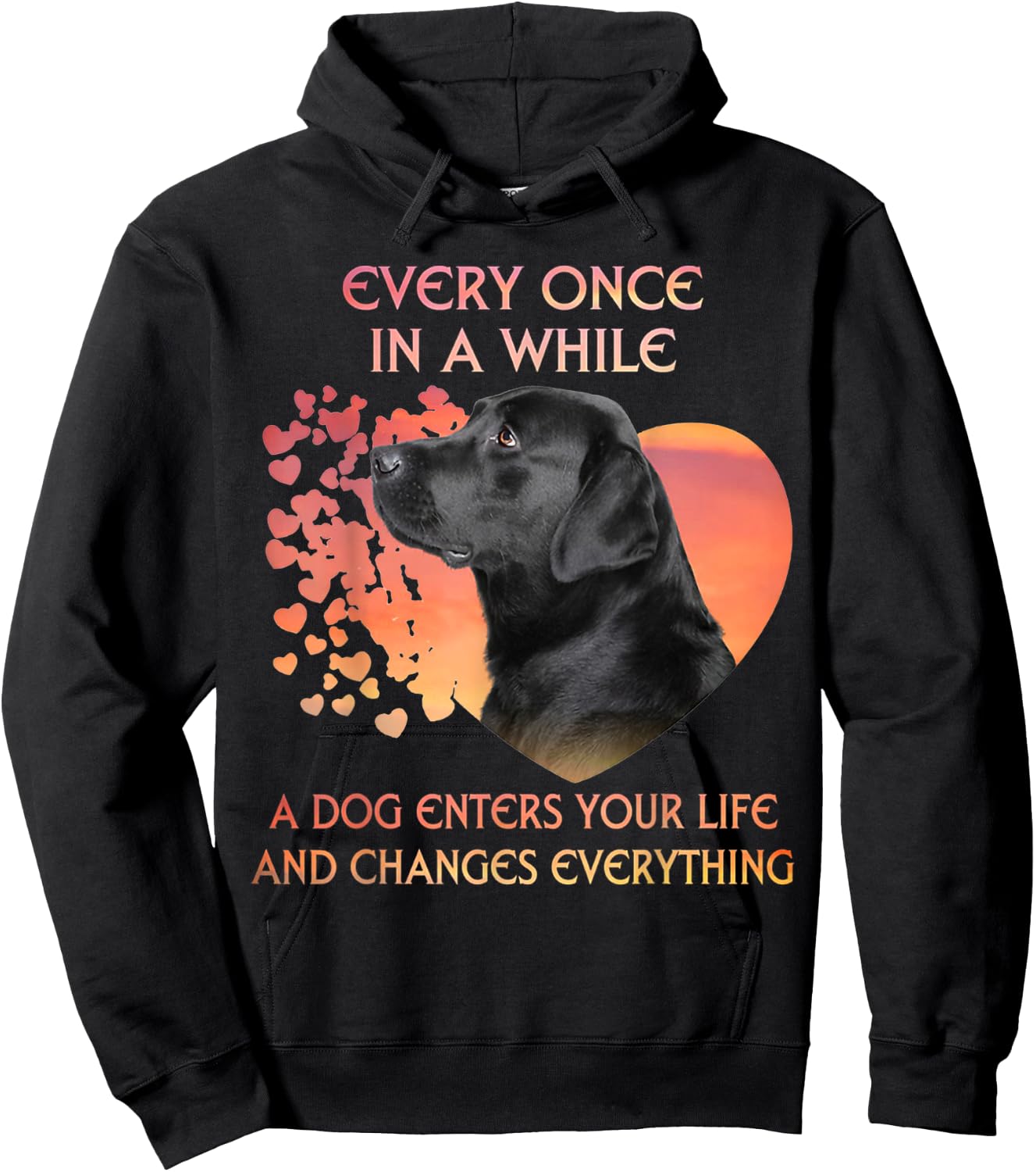 Every Once In A While A Dog Enters Your Life Labrador Men Women Kids Hoodie - Hoodie | Black