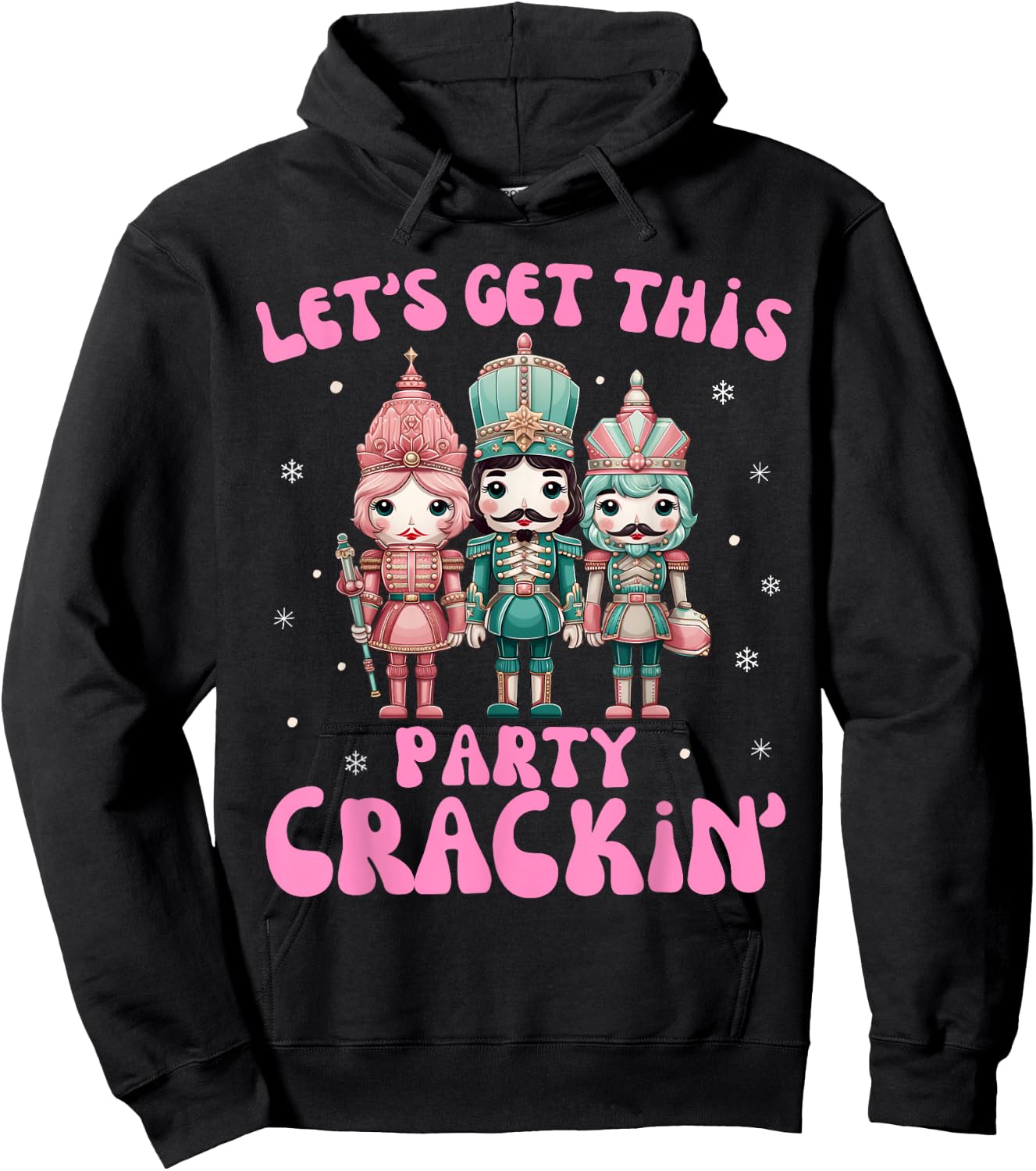 Nutcracker let's get this party crackin Christmas Kid Girls Hoodie - Hoodie | Black