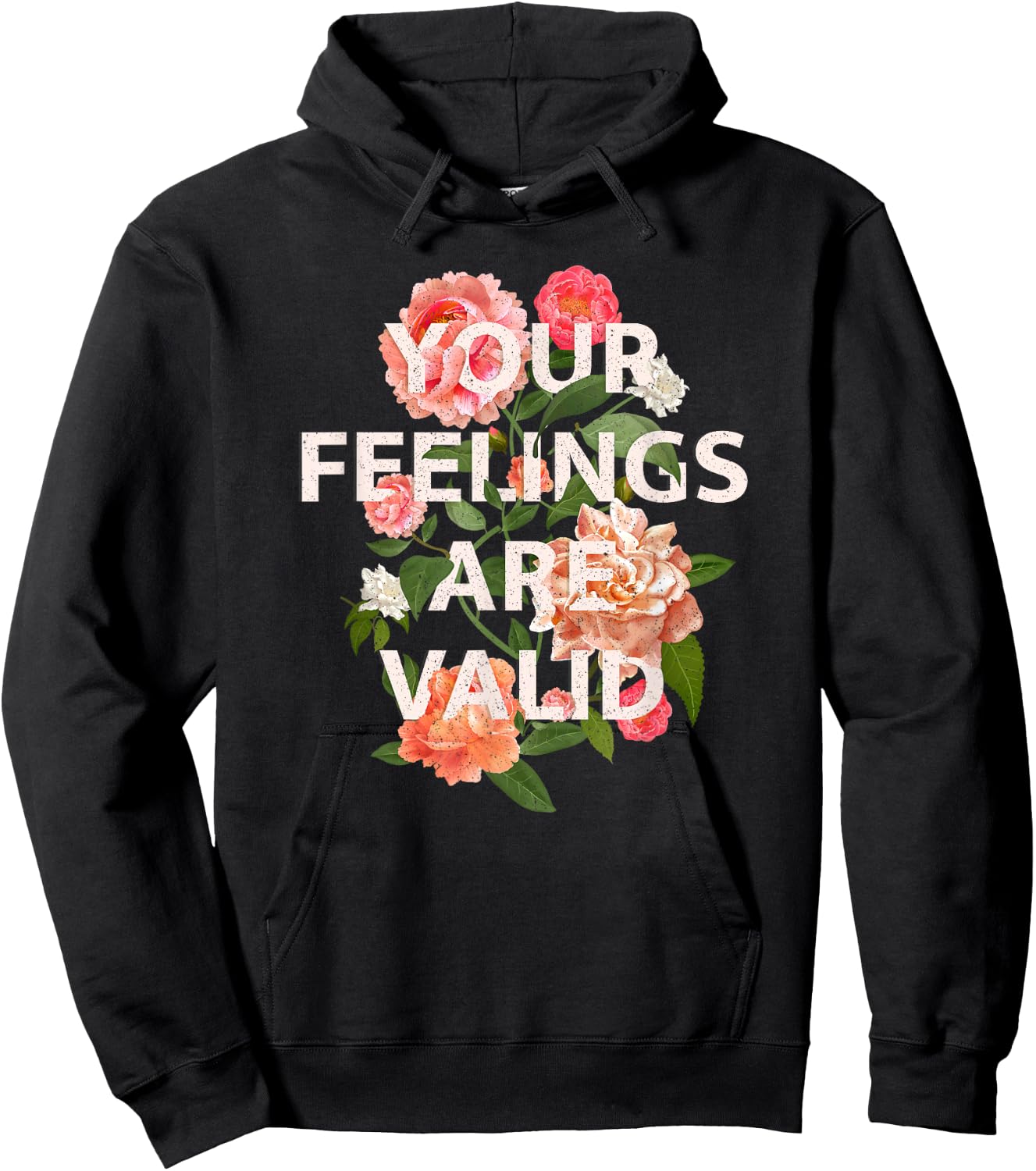 Mental Health Awareness Month Your Feelings Are Valid Hoodie - Hoodie | Black