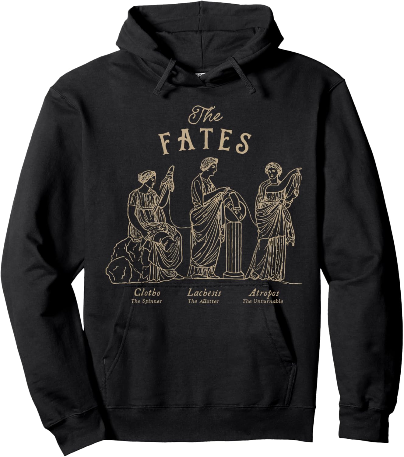 The Fates | Greek Mythology | Dark Academia | The Moirai Hoodie - Hoodie | Black