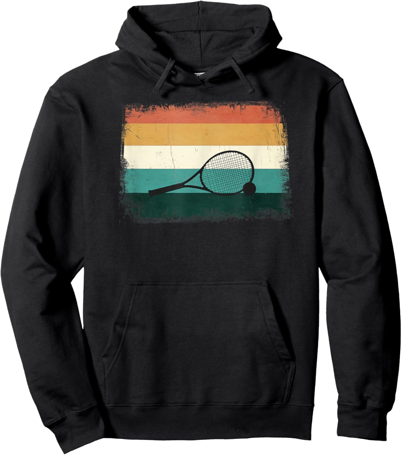 Retro Tennis Rackets / Racquets: Cool Vintage Tennis Player Hoodie - Hoodie | Black