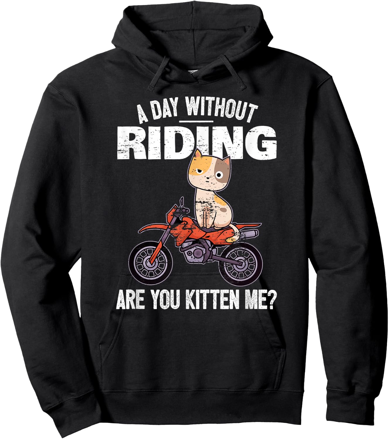 Motocross Rider Motocross Bike Motorcycle I Kitten Cat Women Hoodie - Hoodie | Black