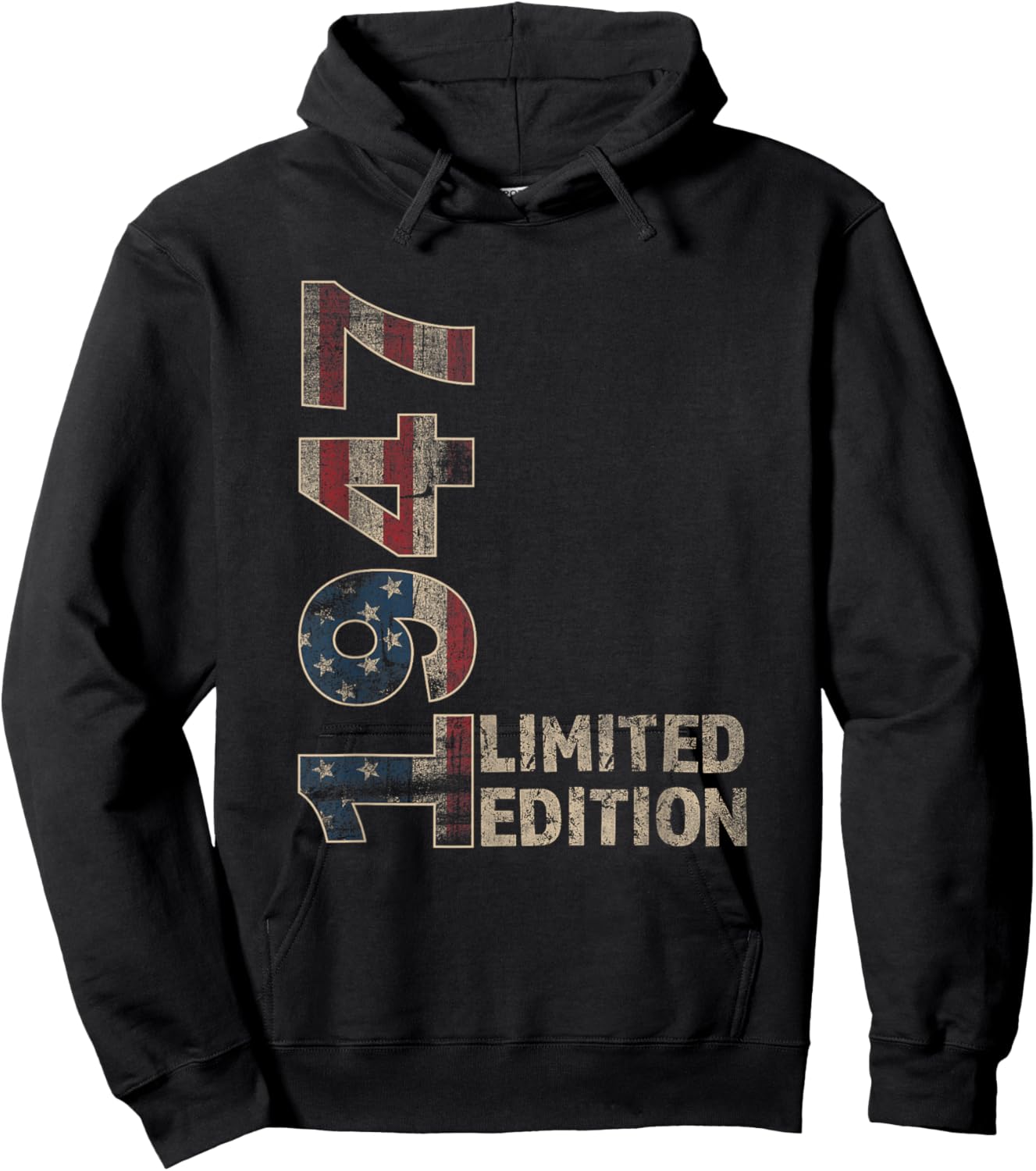 78th Birthday Gift men Vintage born 1947 turning 78 Year Old Hoodie - Hoodie | Black
