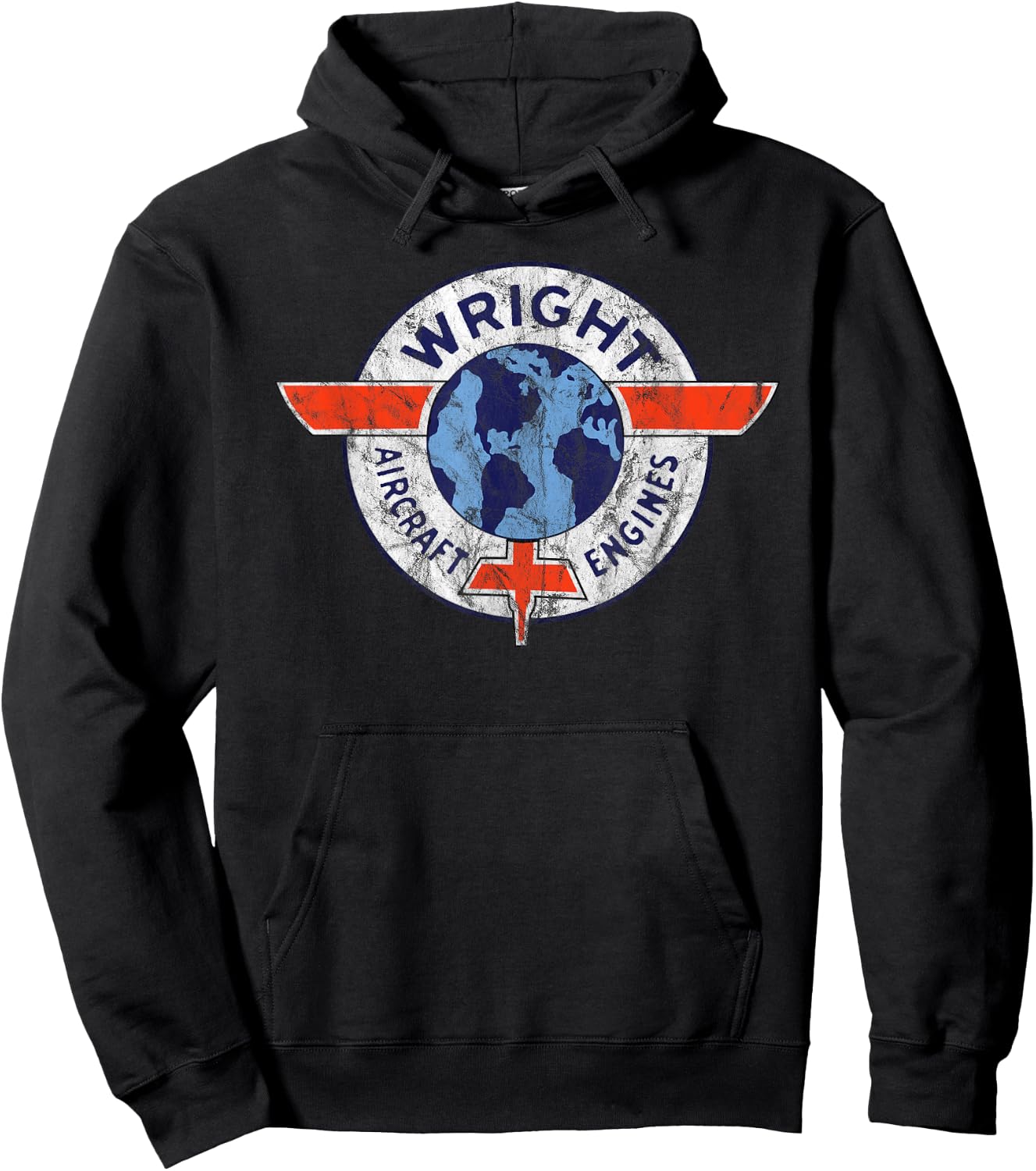 Wright Aircraft Engines Vintage Retro Aviation Hoodie - Hoodie | Black