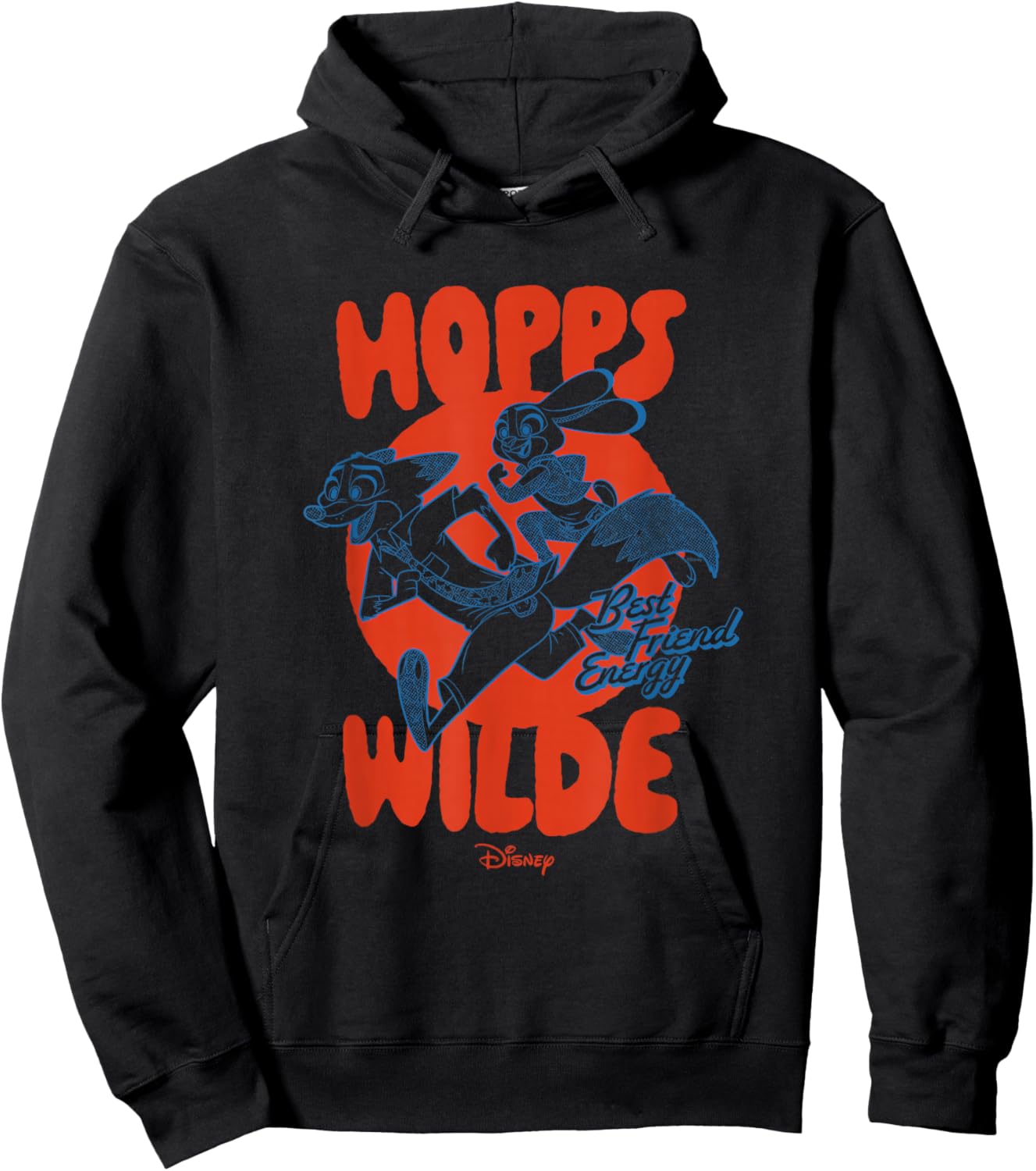 Disney Zootopia 2 Judy Hopps Nick Wilde Retro Duo Hoodie - Hoodie | Black