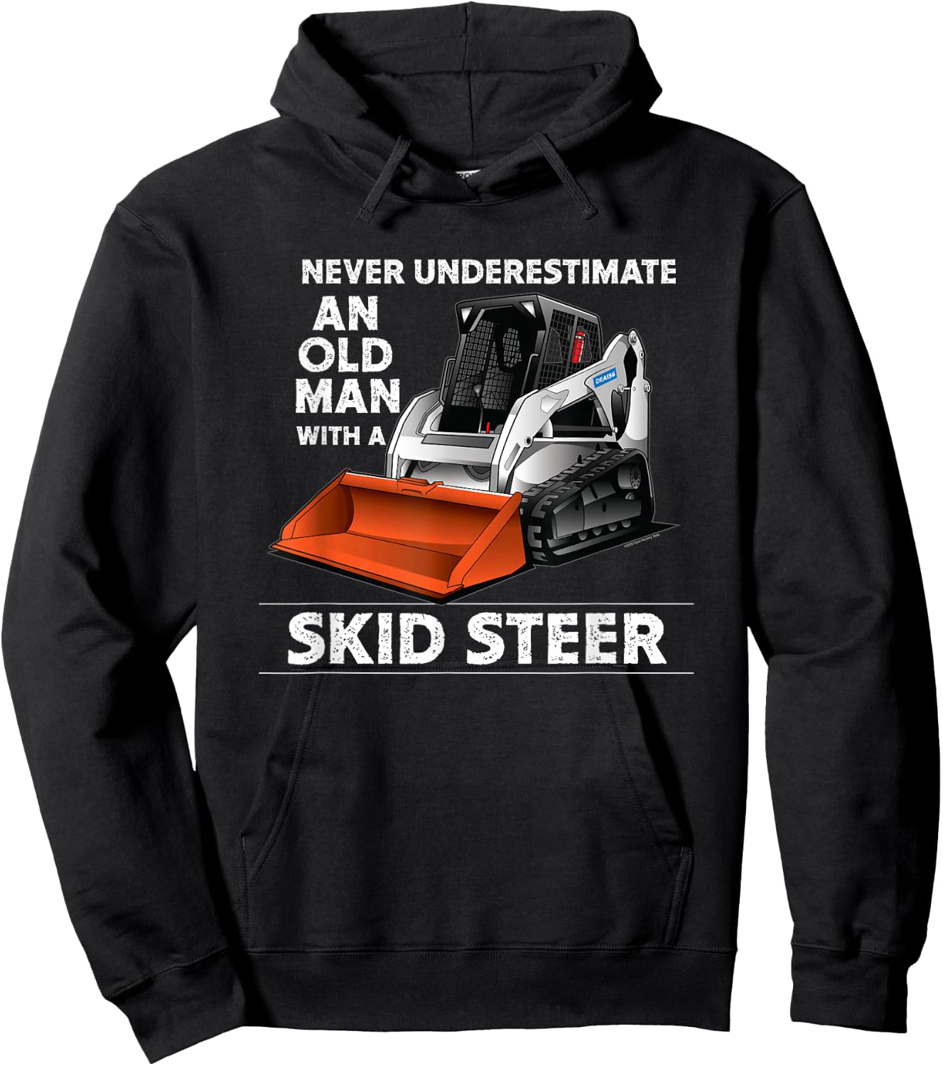 Skid Steer Operator Heavy Equipment Funny Old Man Hoodie - Hoodie | Black