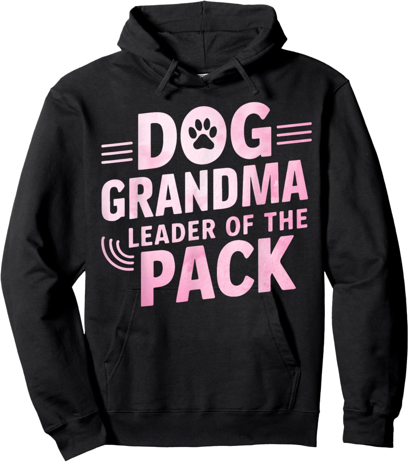 Dog Grandma: Leader of the Pack Dog Grandma Hoodie - Hoodie | Black