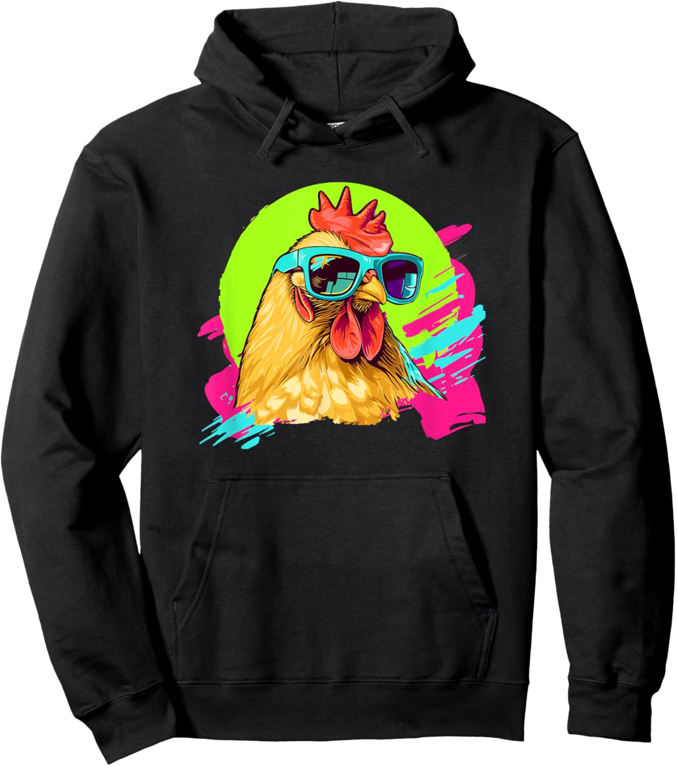 Funny Retro Vintage 80s Buff Orpington Chicken Lover Hoodie - Hoodie | Black