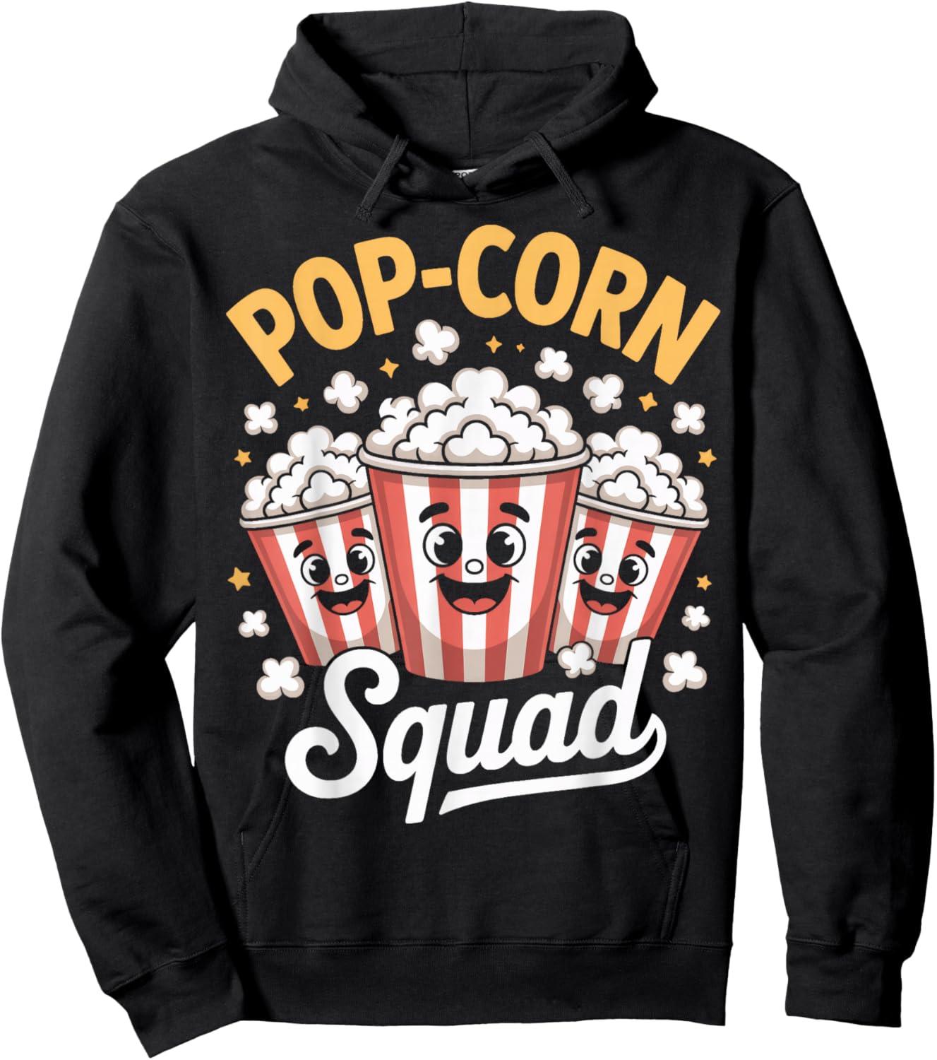 Popcorn Squad Funny Movie Night Lovers Hoodie - Hoodie | Black