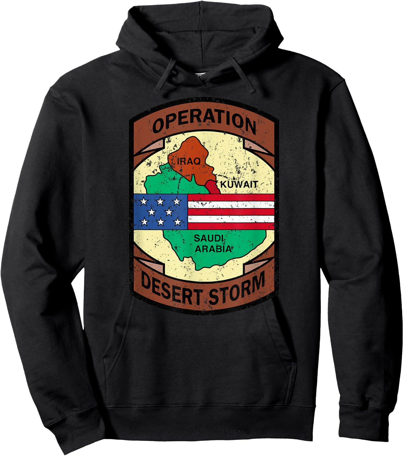 Military Gulf War Operation Desert Storm USA Insignia Hoodie - Hoodie | Black