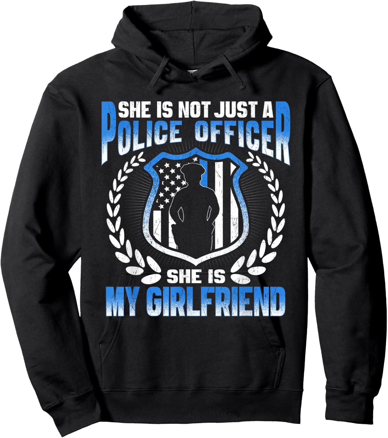 My Girlfriend Is A Police Officer - Proud Police Boyfriend Hoodie - Hoodie | Black