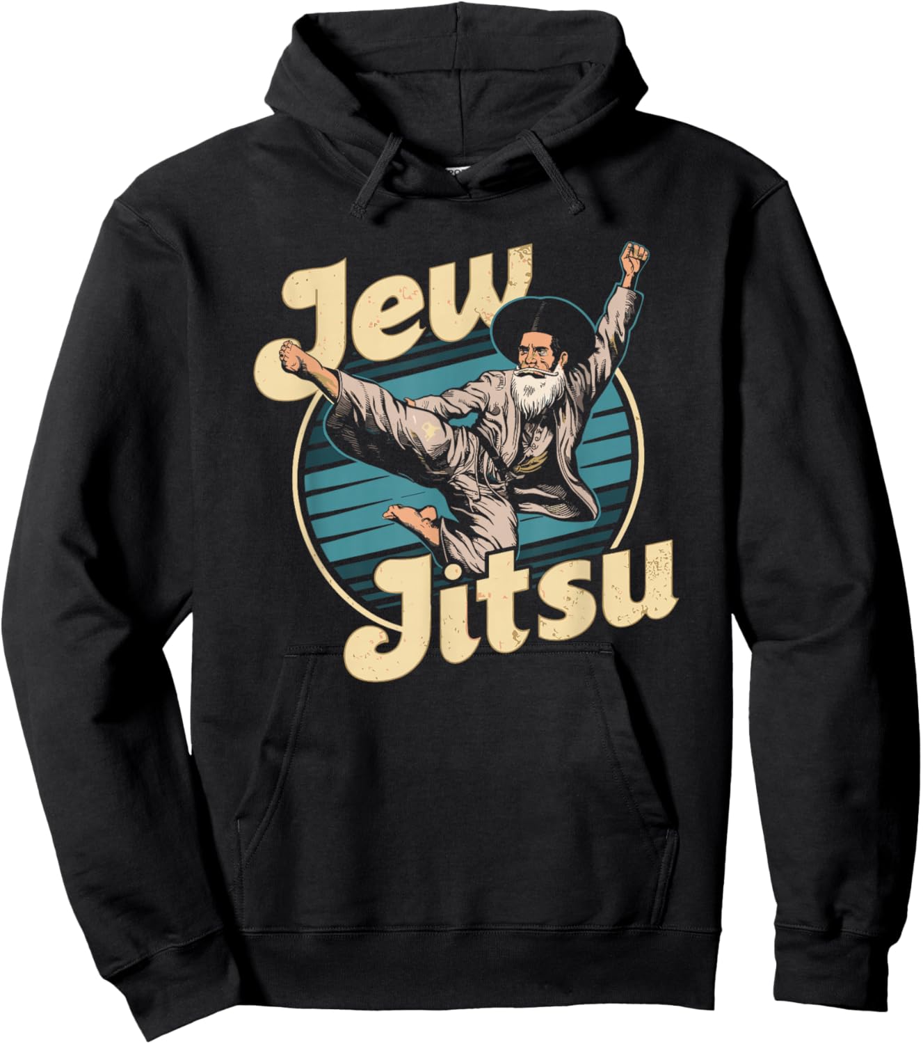 Jewish Karate Jitsu Hanukkah Jiu Jitsu Martial Arts Dance Hoodie - Hoodie | Black