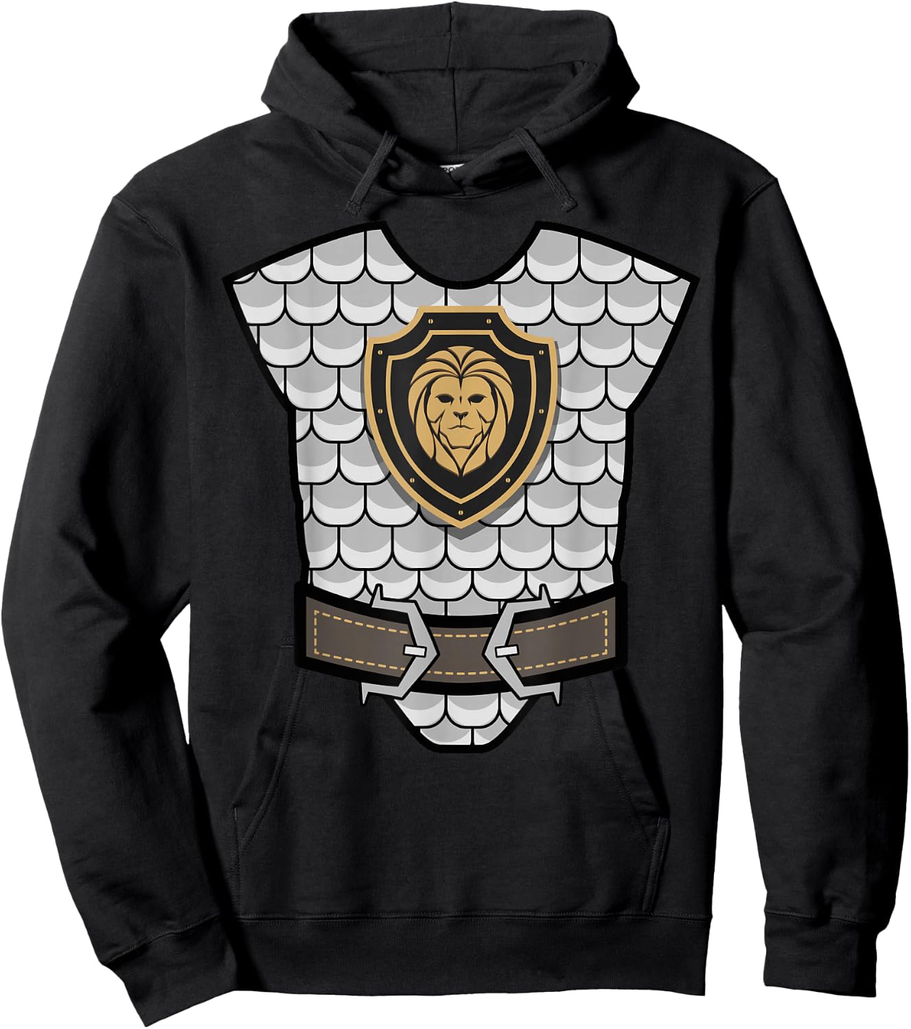 Medieval Knight Costume - Halloween Armor Hoodie - Hoodie | Black