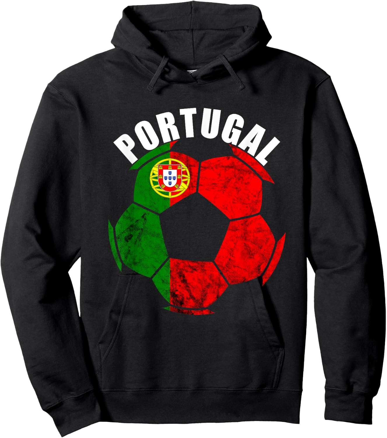 Portugal Soccer Portuguese Flag Portuguese Pride Futebol Hoodie - Hoodie | Black