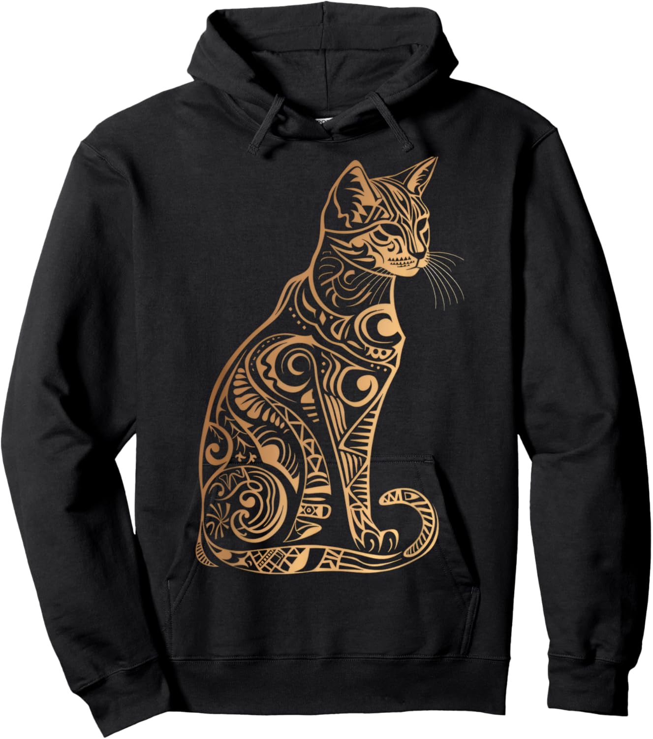 Cats Tribal Vintage Retro Graphic Hoodie - Hoodie | Black
