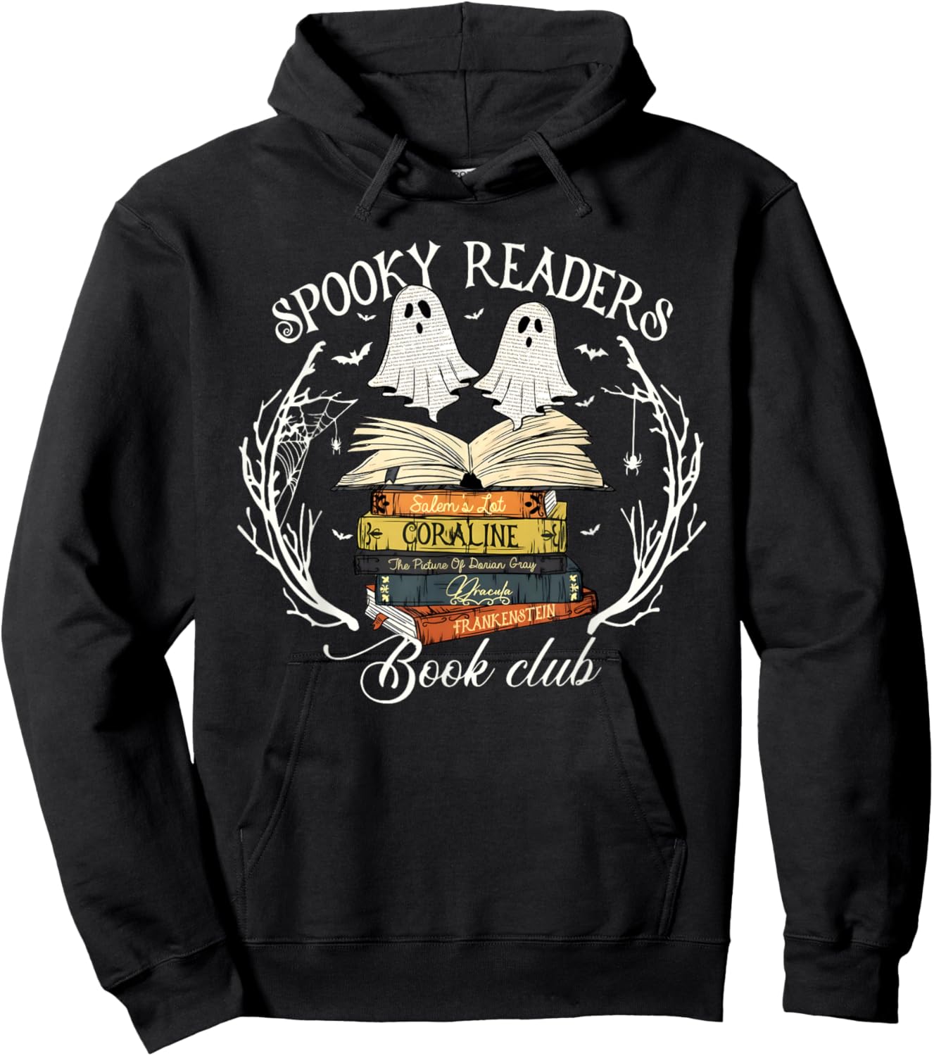 Spooky Readers Book Club Teacher Funny Ghost Happy Halloween Hoodie - Hoodie | Black