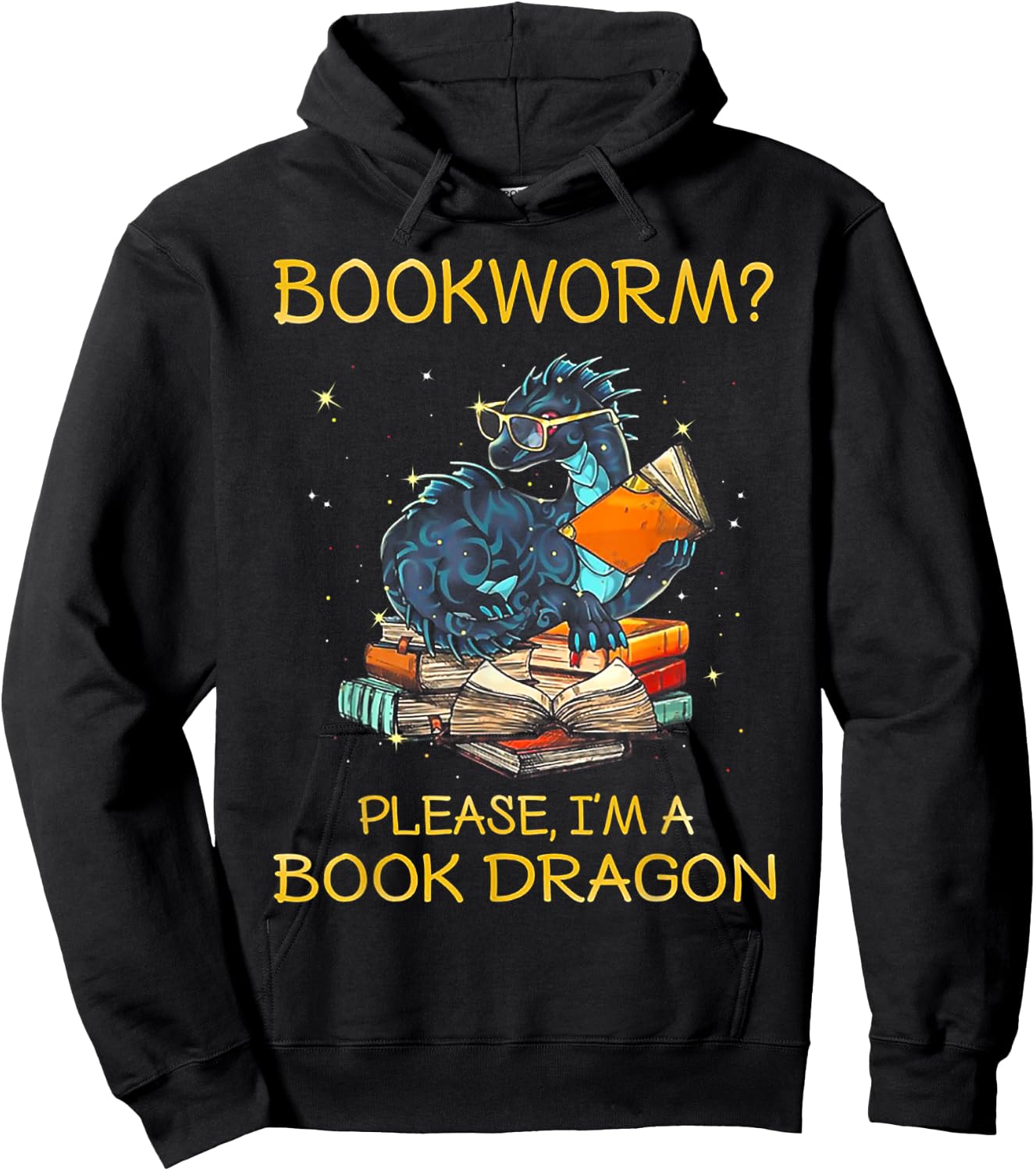 Bookworm Please I'm A Book Dragon Hoodie - Hoodie | Black