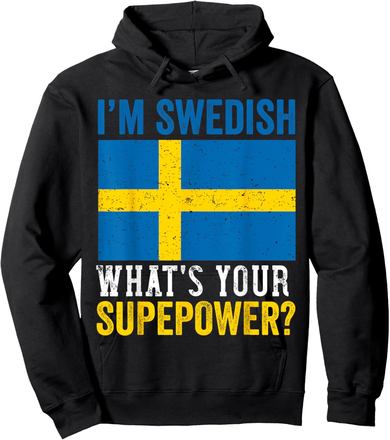 Swedish Flag Sweden Men Women Sverige Svenska Souvenirs Hoodie - Hoodie | Black
