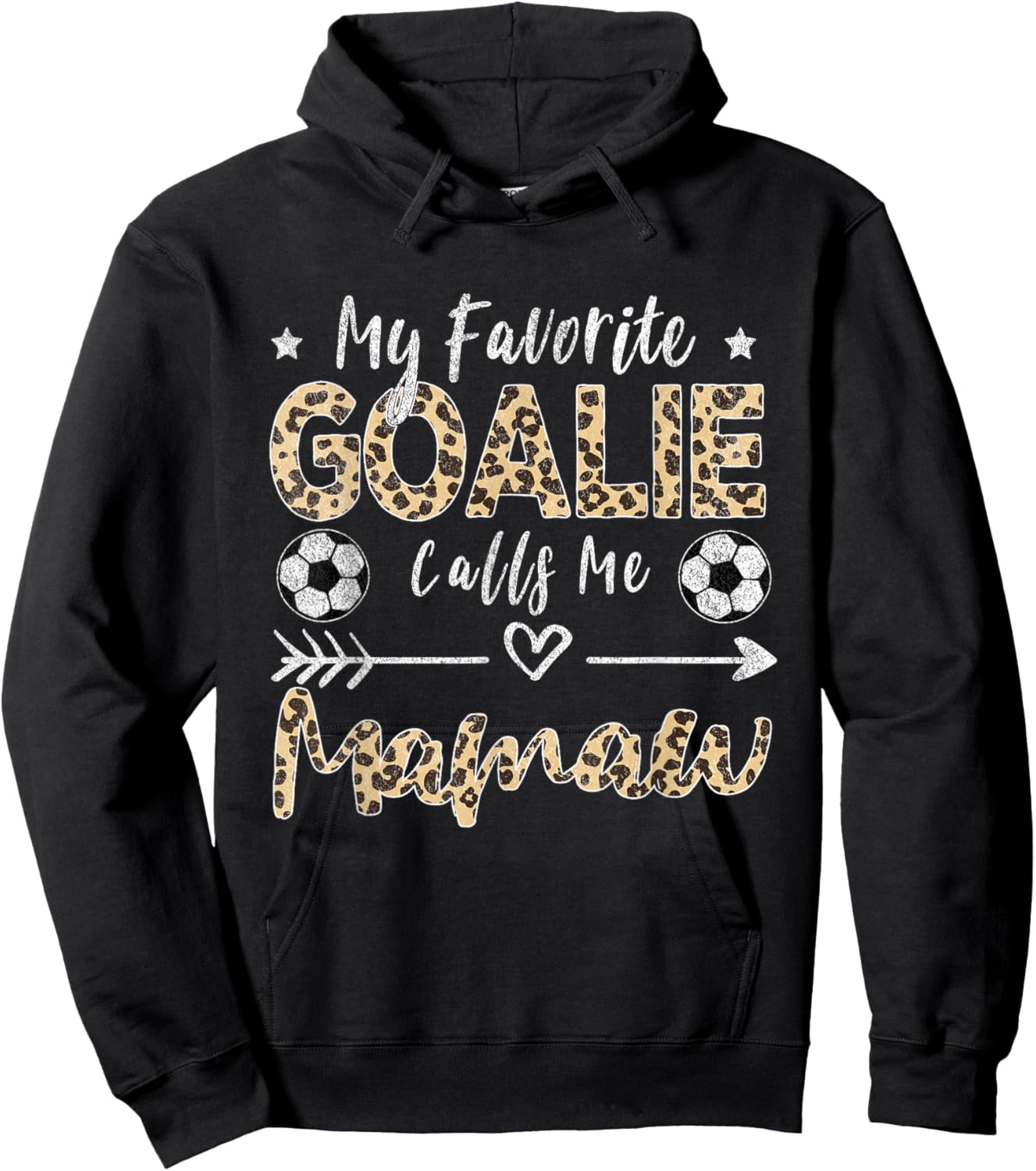 My Favorite Goalie Calls Me Mamaw Soccer Grandma Hoodie - Hoodie | Black