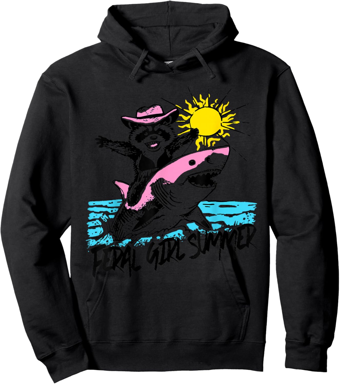 Funny Feral Girl Summer , Women Hoodie - Hoodie | Black