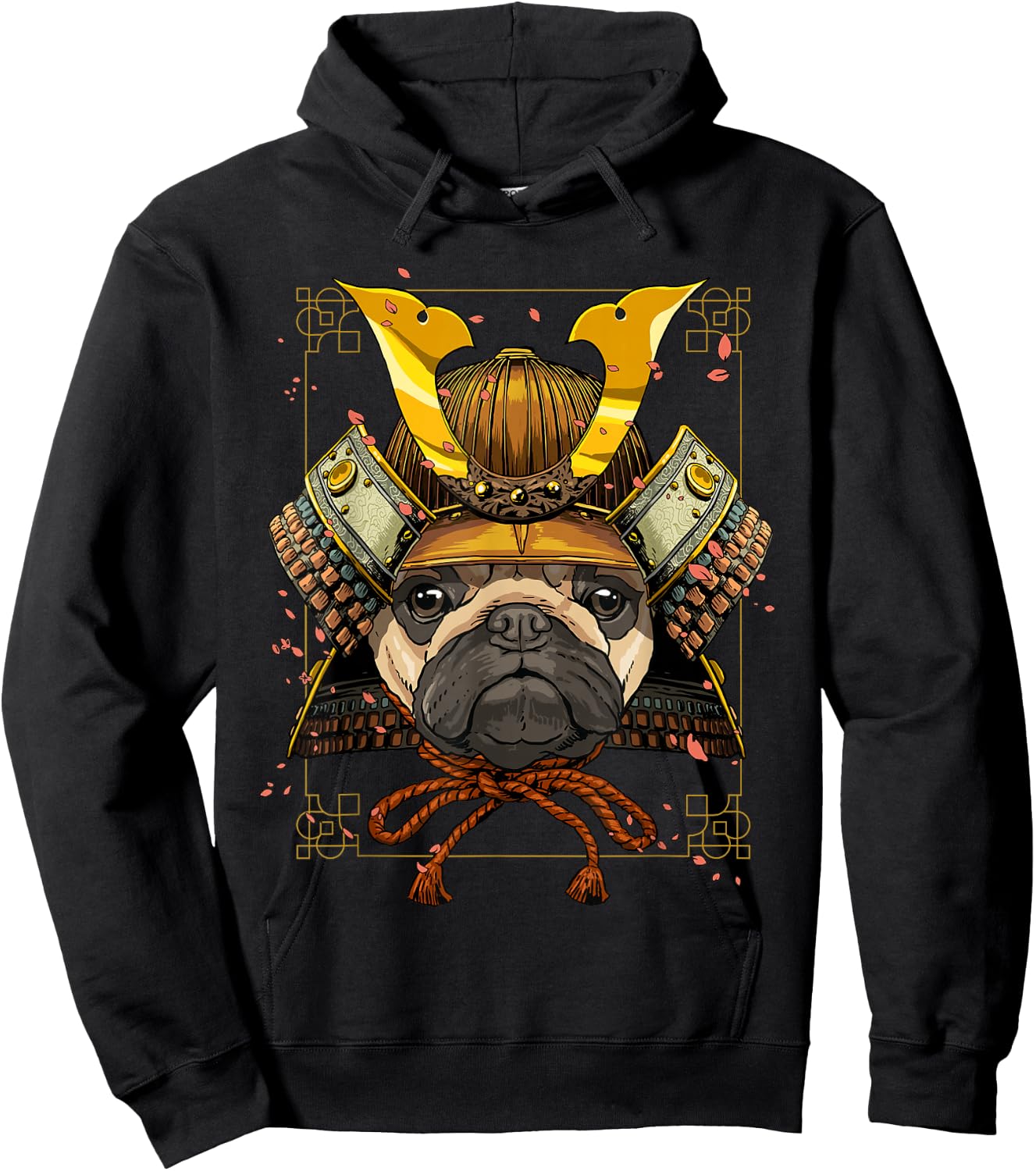 Samurai Pug Dog Warrior Samurai Pug Lovers Hoodie - Hoodie | Black