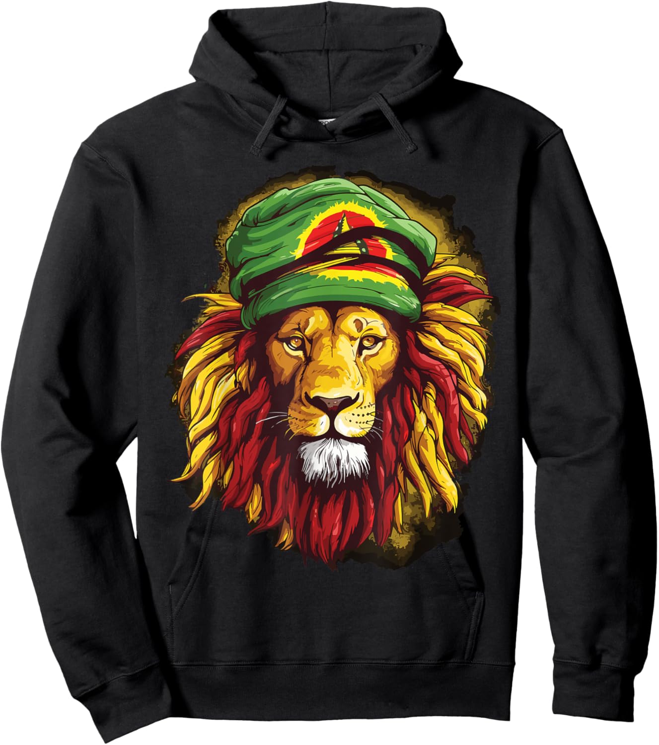 Jamaican Lion Jamaican Rasta Flag Lion Of Judah Reggae Music Hoodie - Hoodie | Black