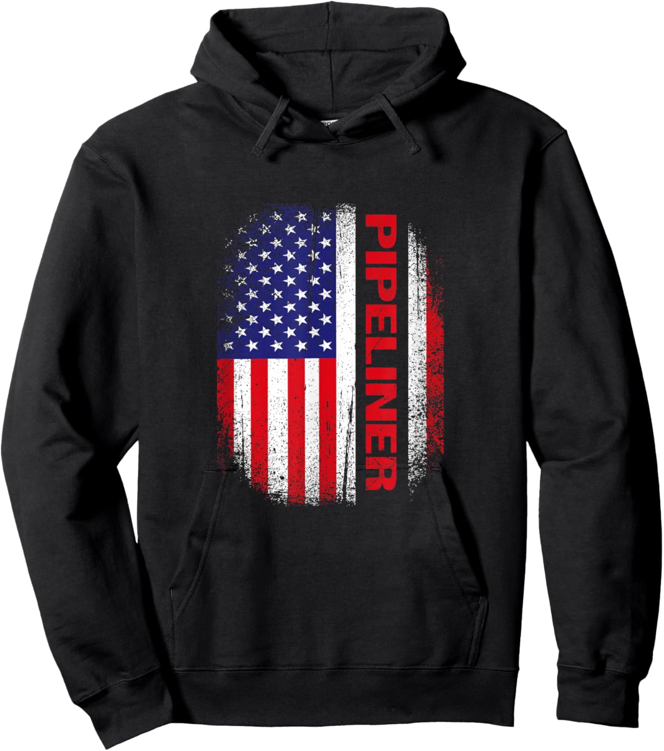 4th Of July Vintage US Flag Pipeline Welder Pipeliner Kids Men Hoodie - Hoodie | Black