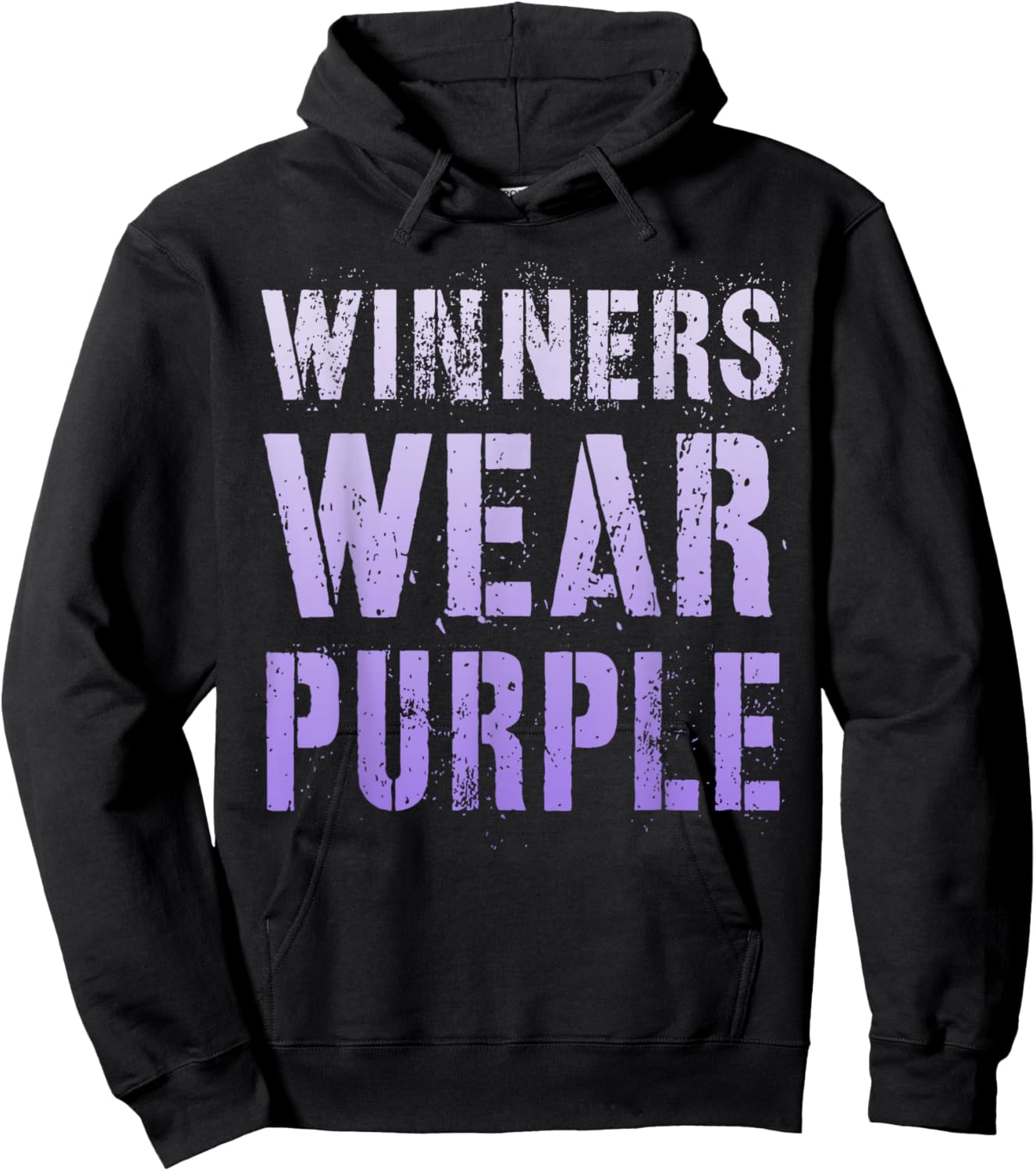 Vintage WINNERS WEAR PURPLE Go Team Building Epilepsy Month Hoodie - Hoodie | Black