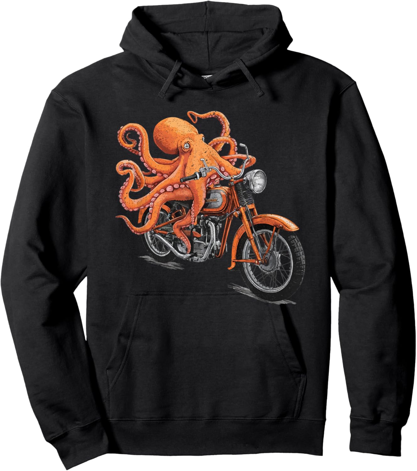 Octopus Riding vinage Biker Motorcycle Hoodie - Hoodie | Black