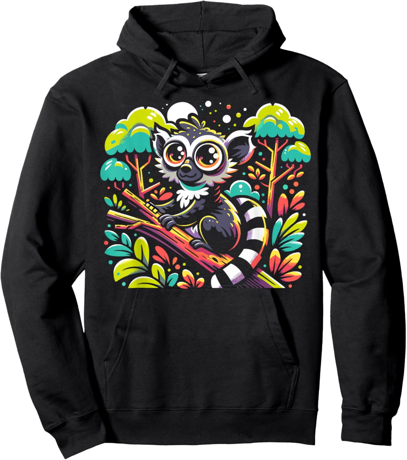Aye Aye Face Aye-aye Nocturnal Lemur Wildlife Animal Hoodie - Hoodie | Black