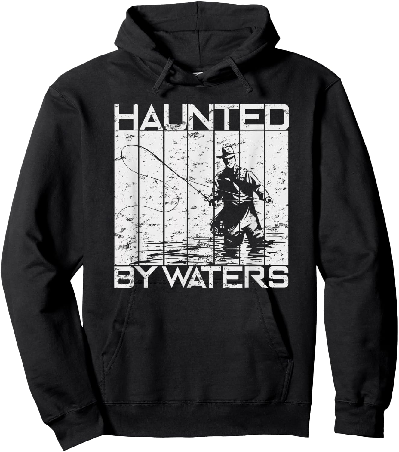 Haunted By Waters Fly Fishing Hoodie - Hoodie | Black