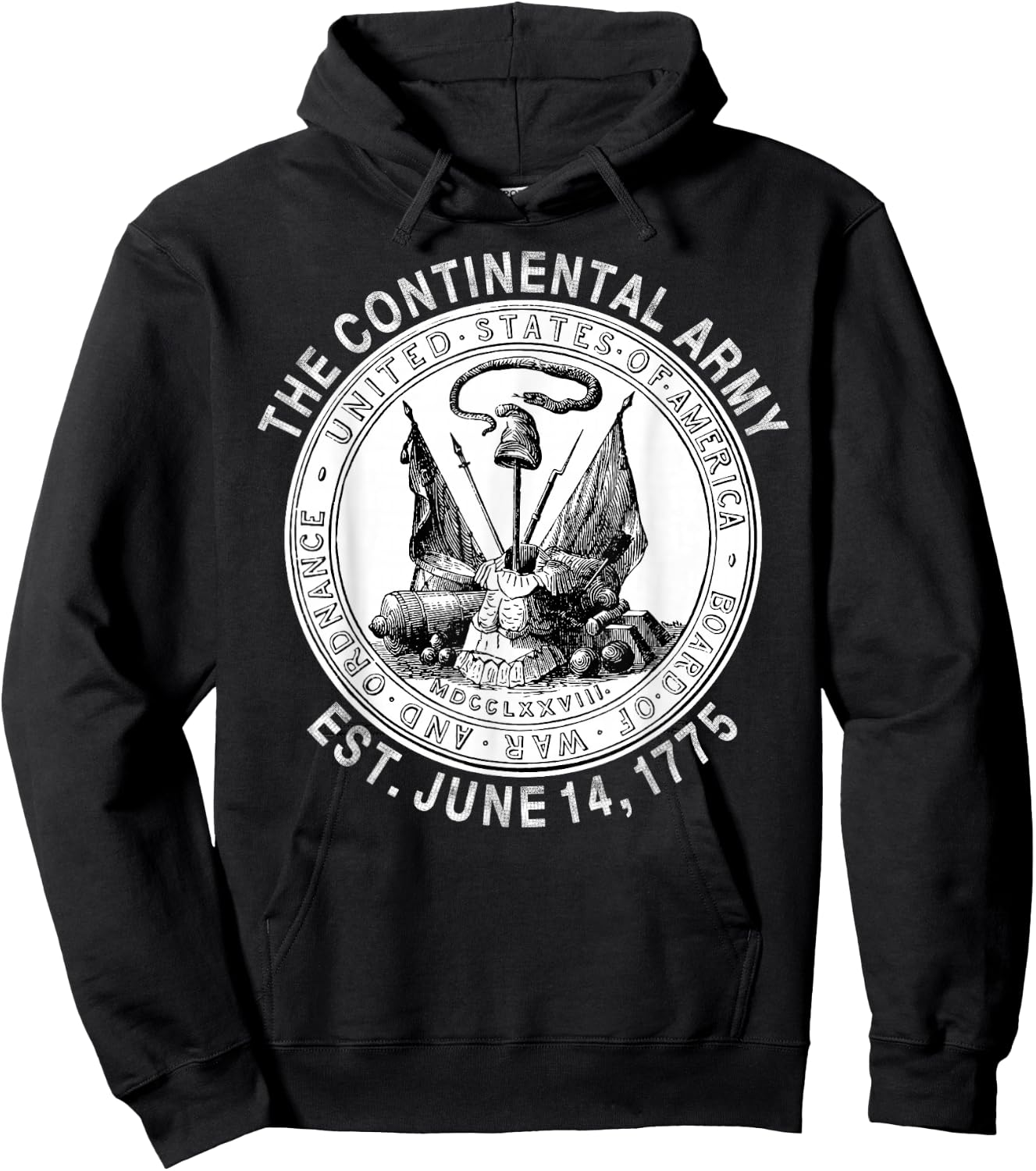 Continental Army America Independence Revolutionary War Seal Hoodie - Hoodie | Black