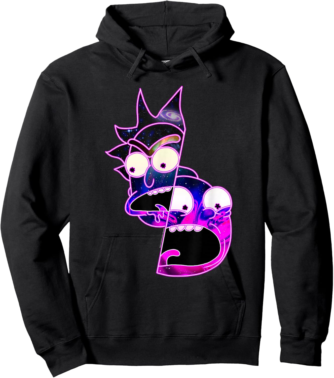 Rick and Morty Trippy Galactic Rick and Morty Hoodie - Hoodie | Black