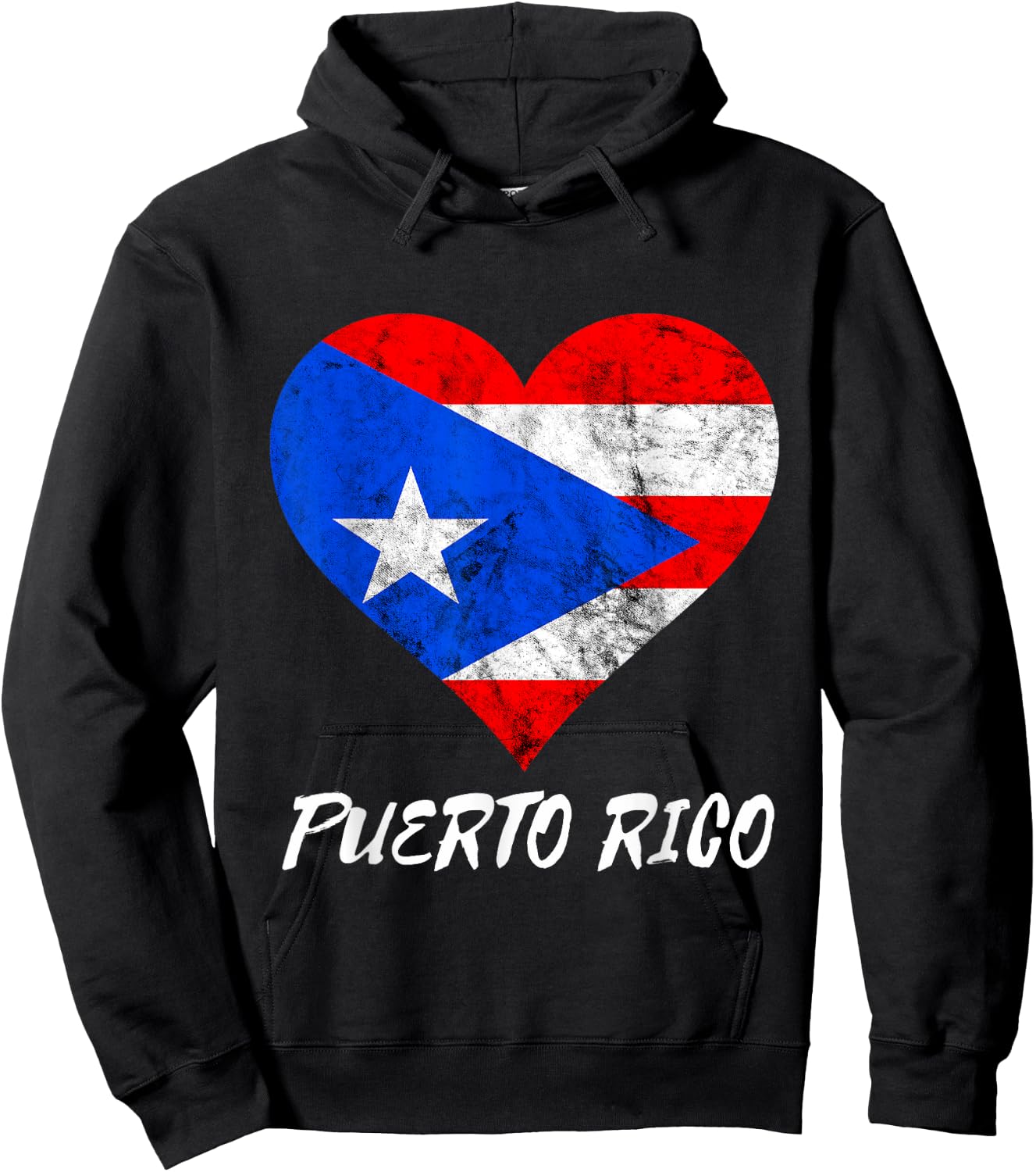 Puerto Rican Heart Perto Rico Flag Boricua Puertorro Hoodie - Hoodie | Black