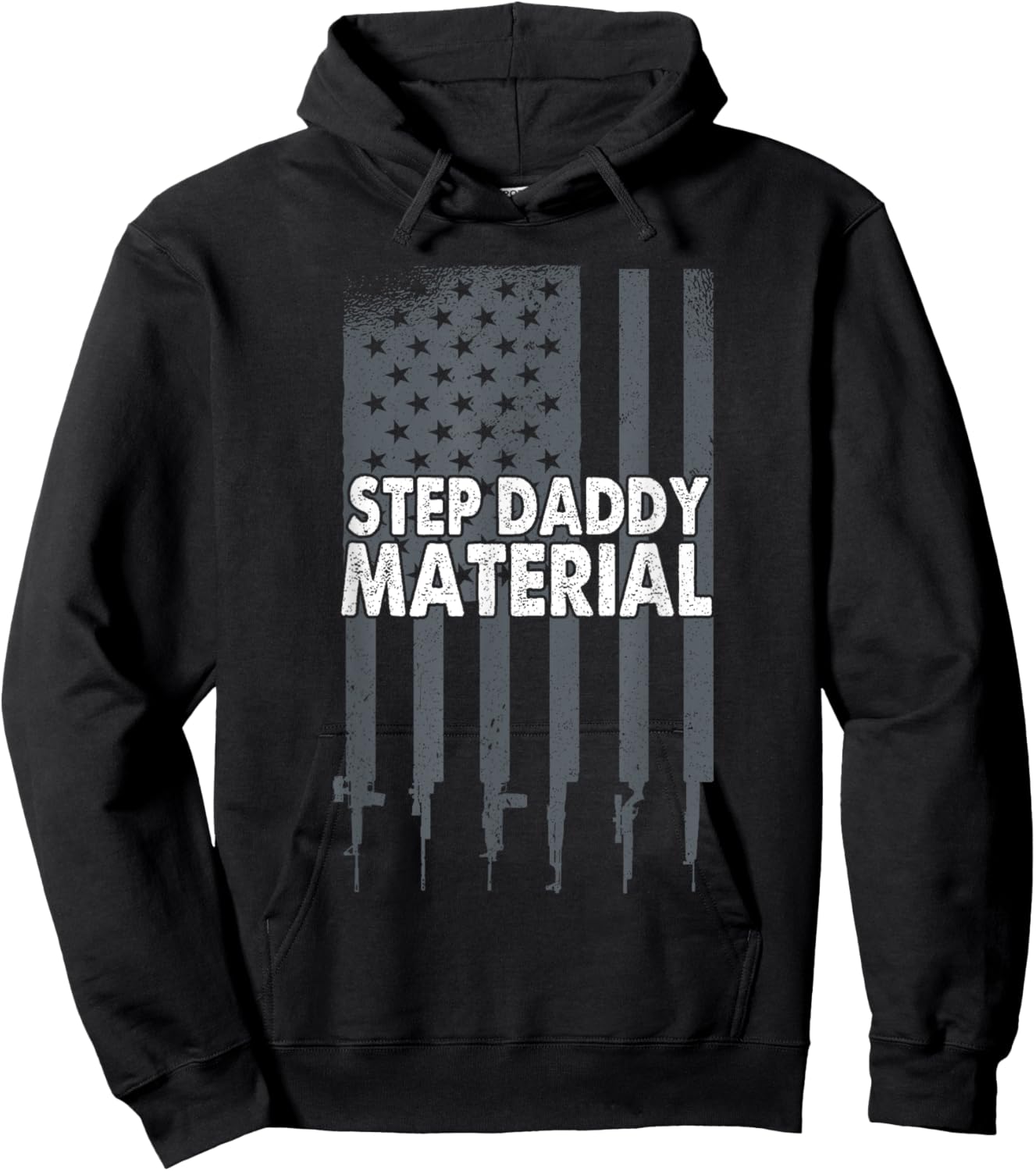 Best Stepdad Father's Day Step Daddy Material Hoodie - Hoodie | Black