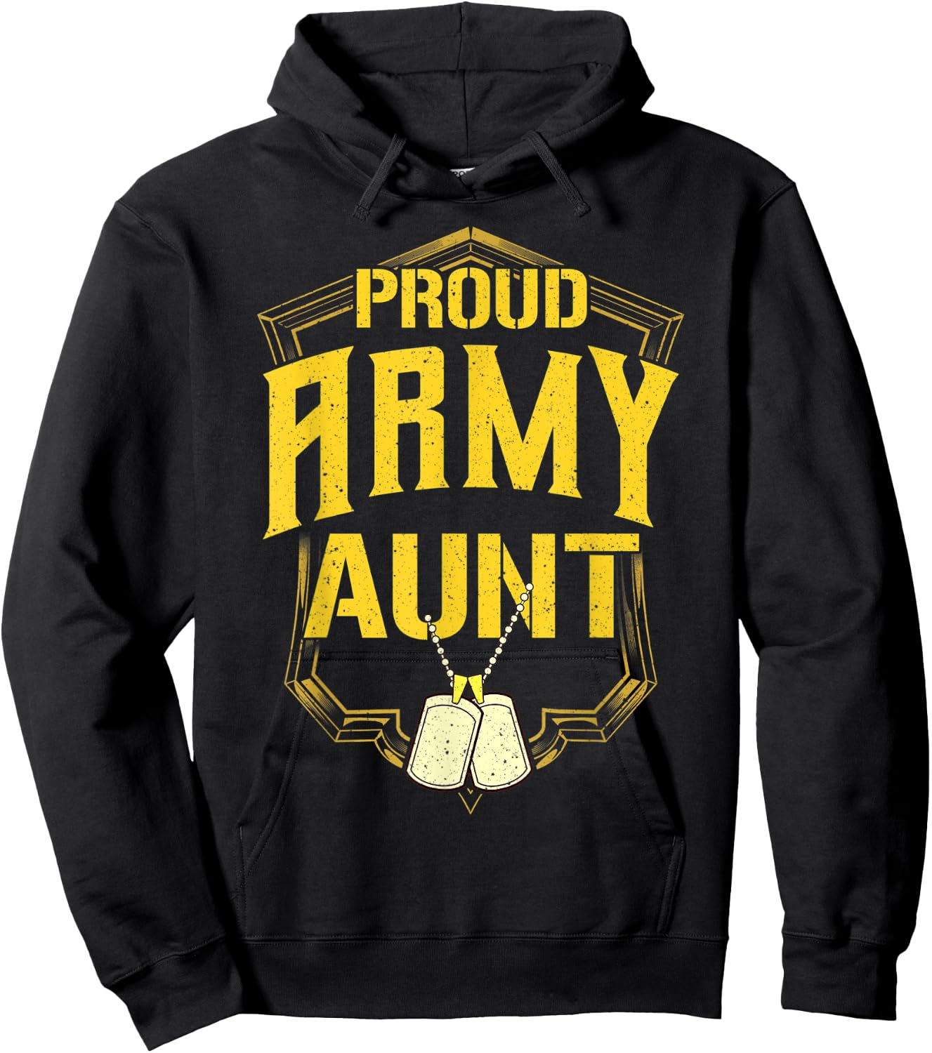 Proud Army Aunt Shirt Military Pride T Shirt Hoodie - Hoodie | Black