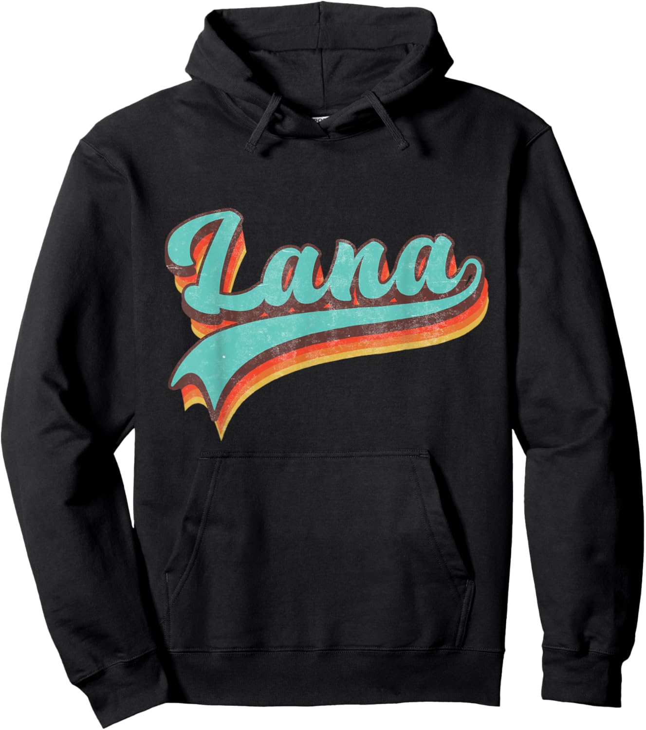 Graphic Lana Proud Name Personalized Vintage Retro Name Hoodie - Hoodie | Black
