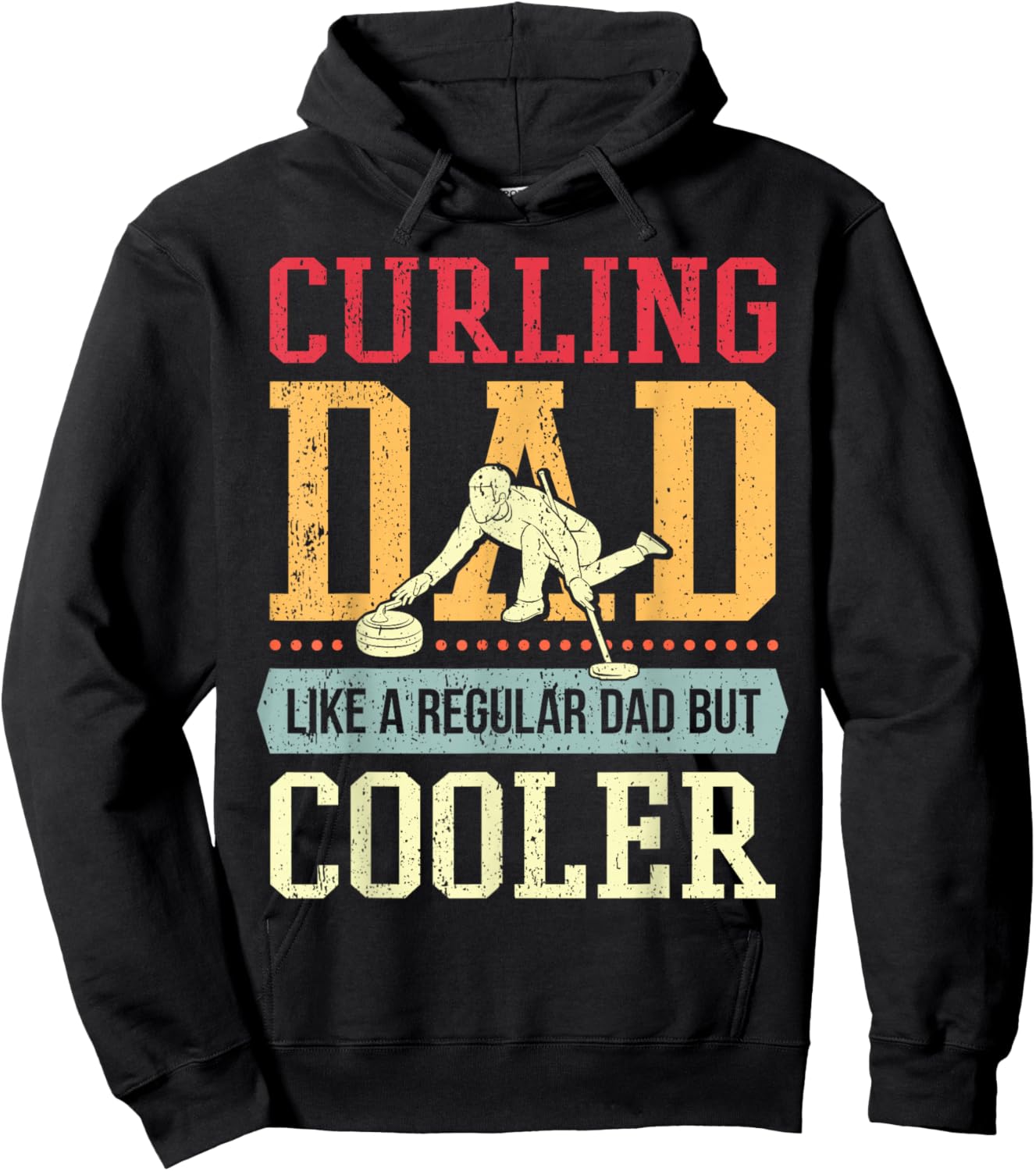 Dad Curler I Father Curling Player I Daddy Curling Hoodie - Hoodie | Black