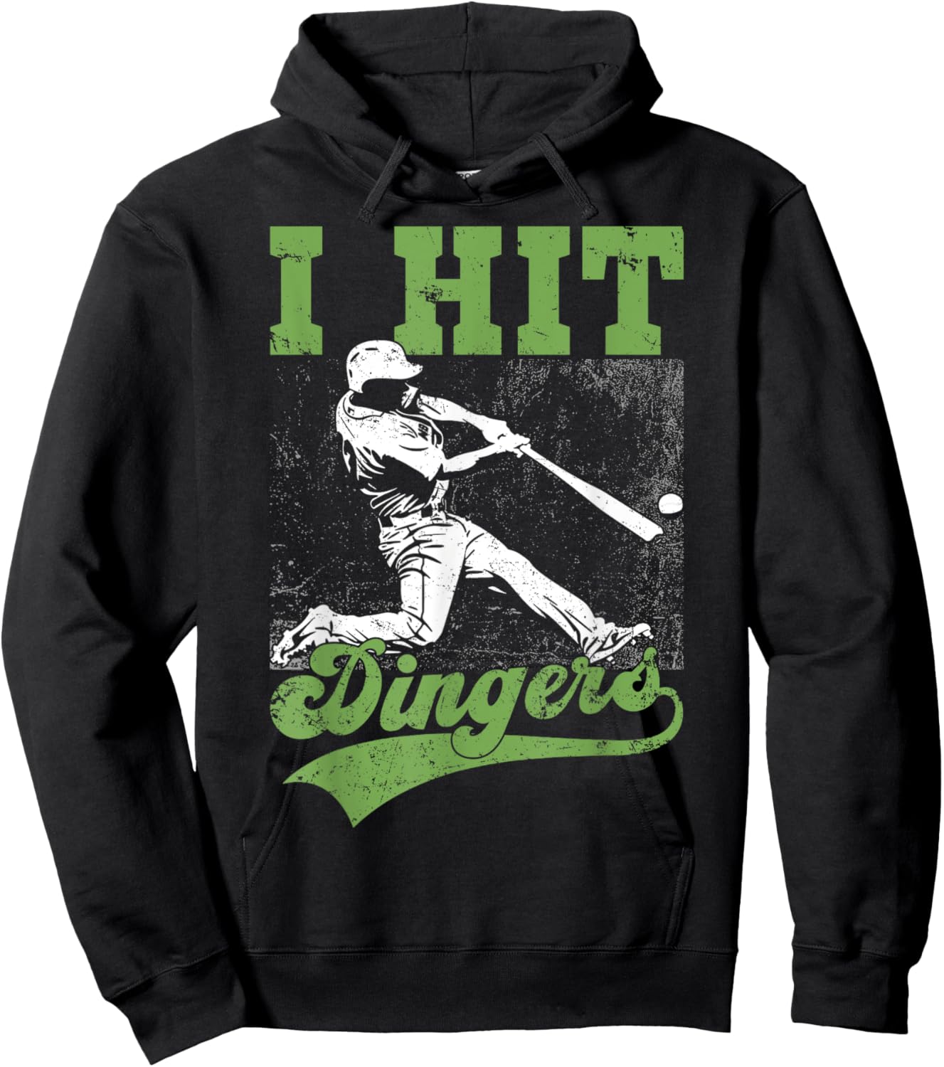 I Hit Dingers Gifts For A Baseball Fan Shirt Funny Gift Hoodie - Hoodie | Black