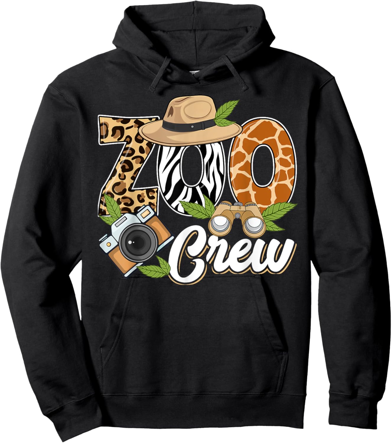 Zoo Crew Safari Animals Wildlife Animal Wild Field Trip Hoodie - Hoodie | Black