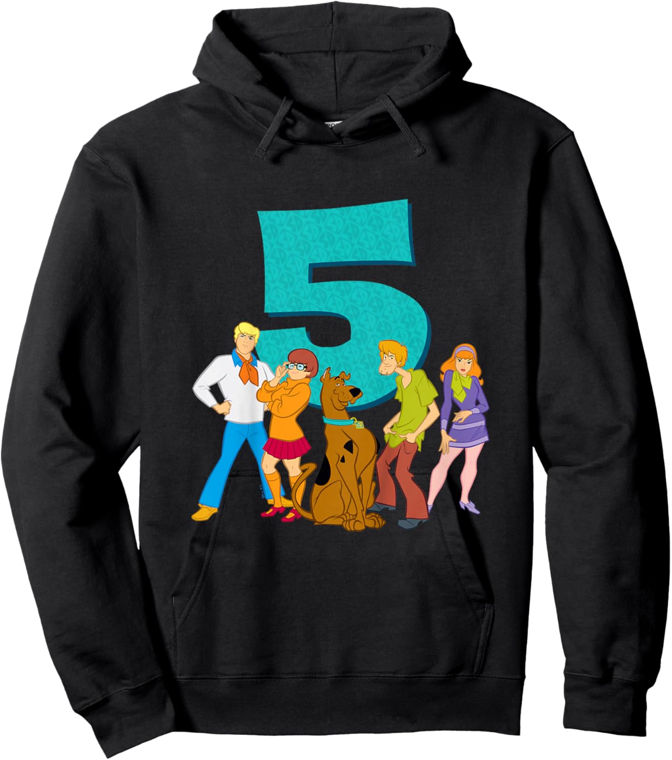 Kids Scooby-Doo 5th Birthday This Meddling Kid is 5 Hoodie - Hoodie | Black