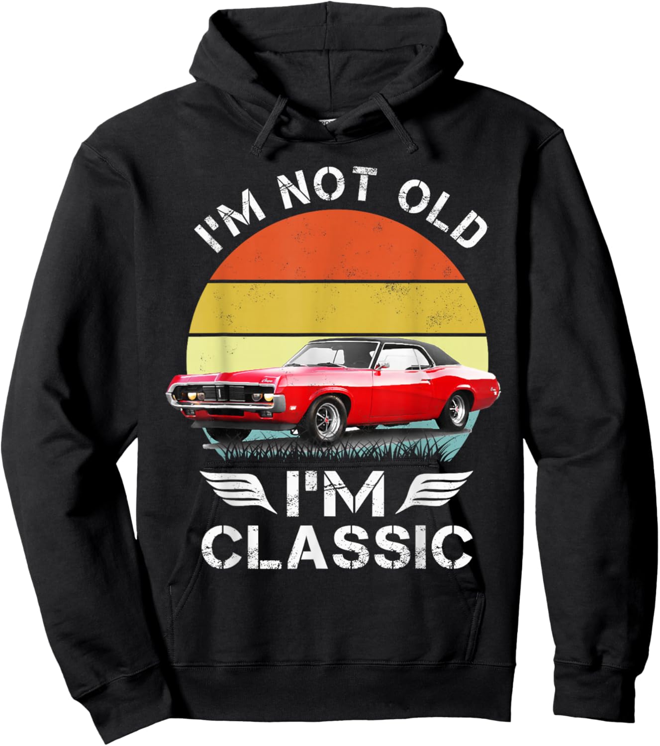 1969 69 Mercury classic Cougar Vinatge cars Hoodie - Hoodie | Black